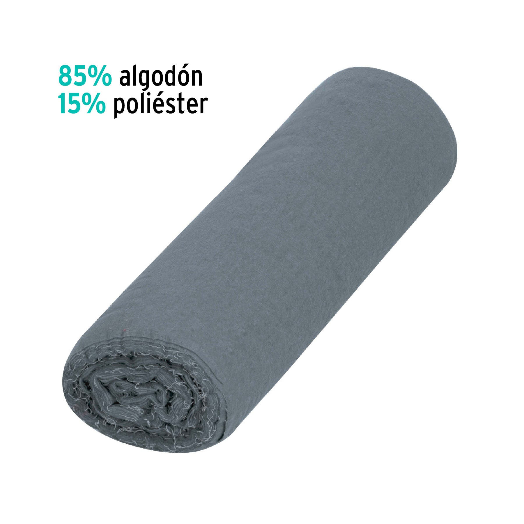 Rollo de 25 m de franela gris de algodón, KLINTEK