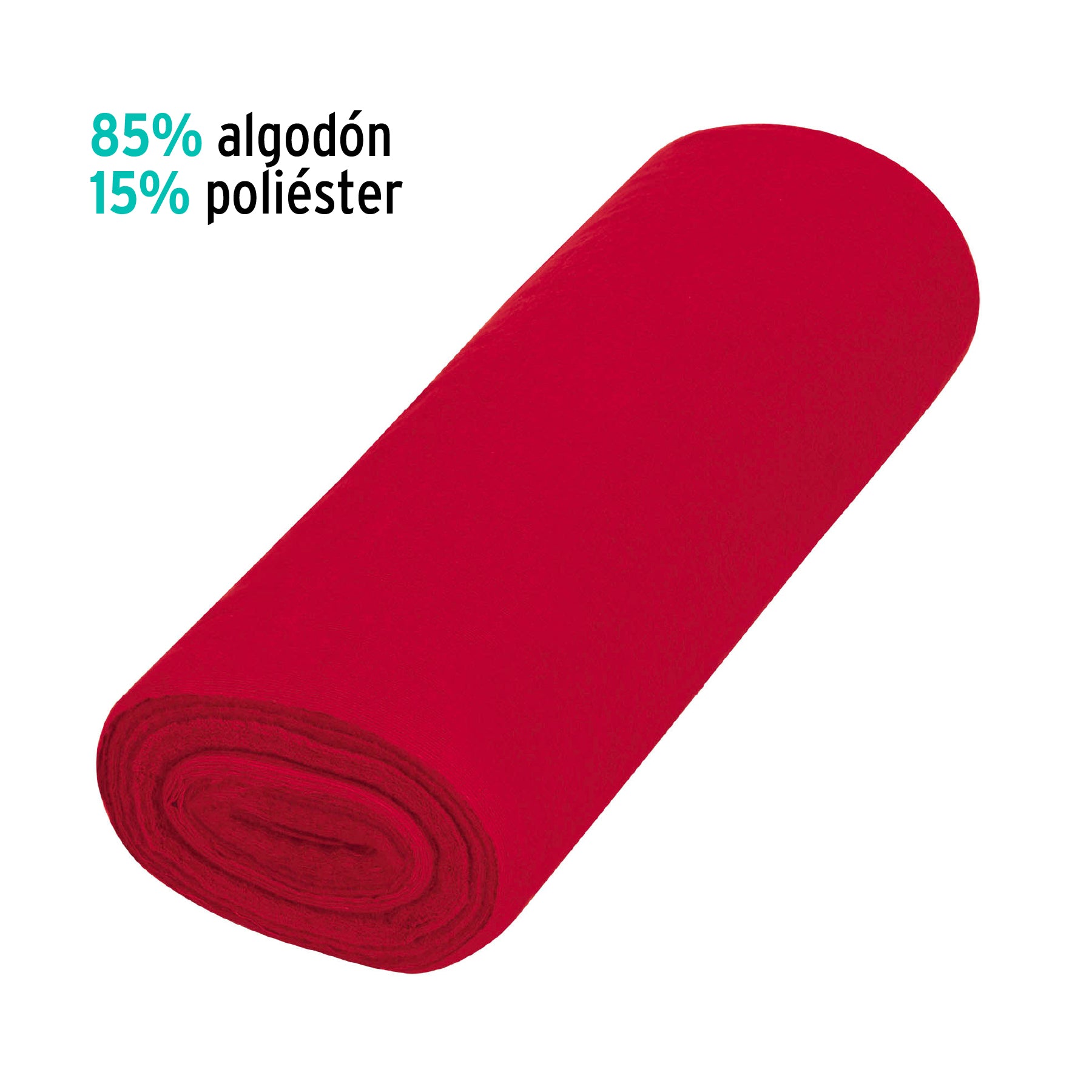 Rollo de 25 m de franela roja de algodón, KLINTEK