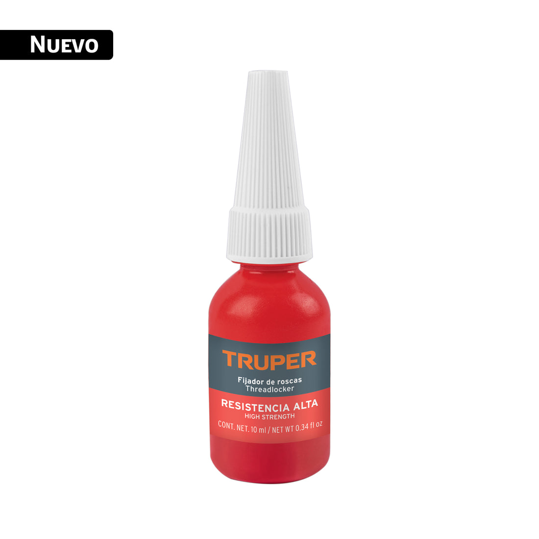 Fijador de roscas, permanente, 10 ml, rojo, TRUPER