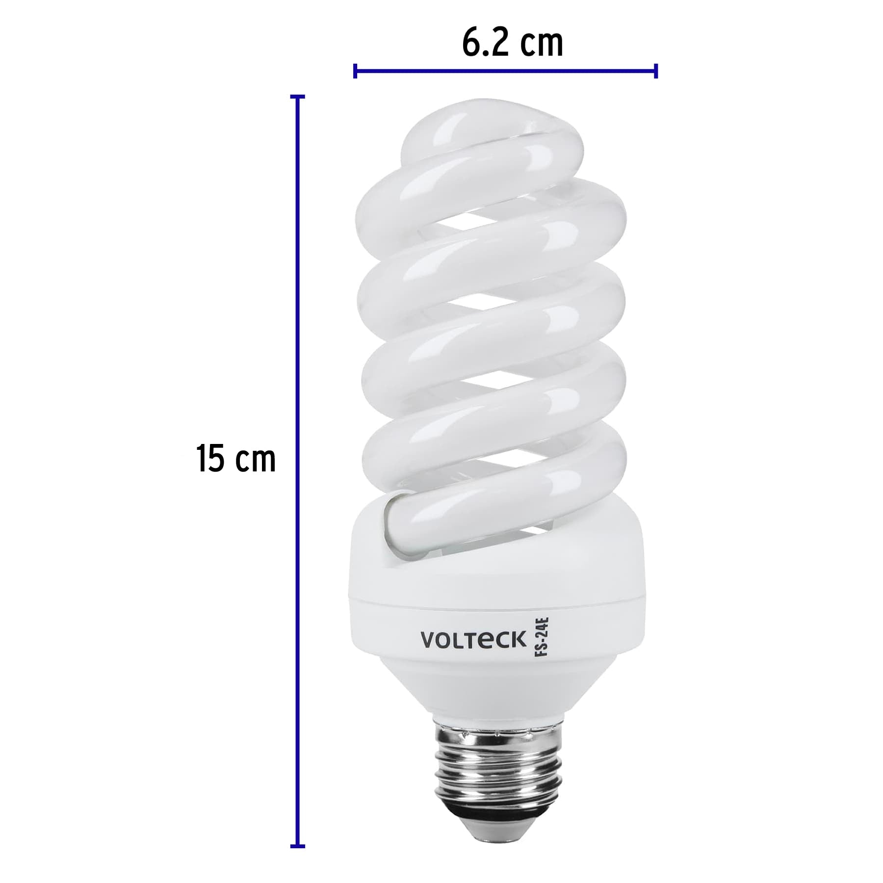 Lámpara espiral T4 24 W luz neutra en blíster, VOLTECK