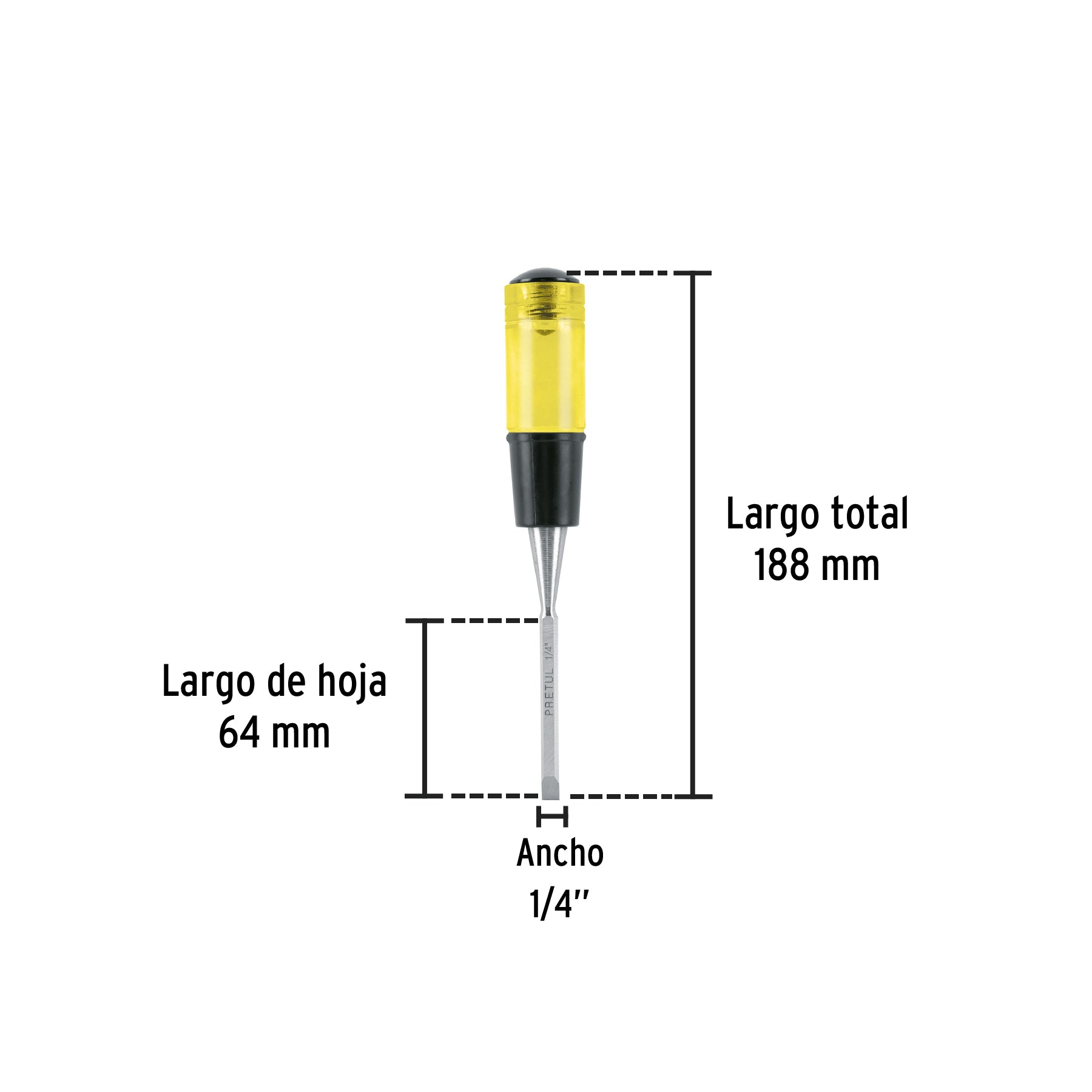 Formón 1/4", PRETUL