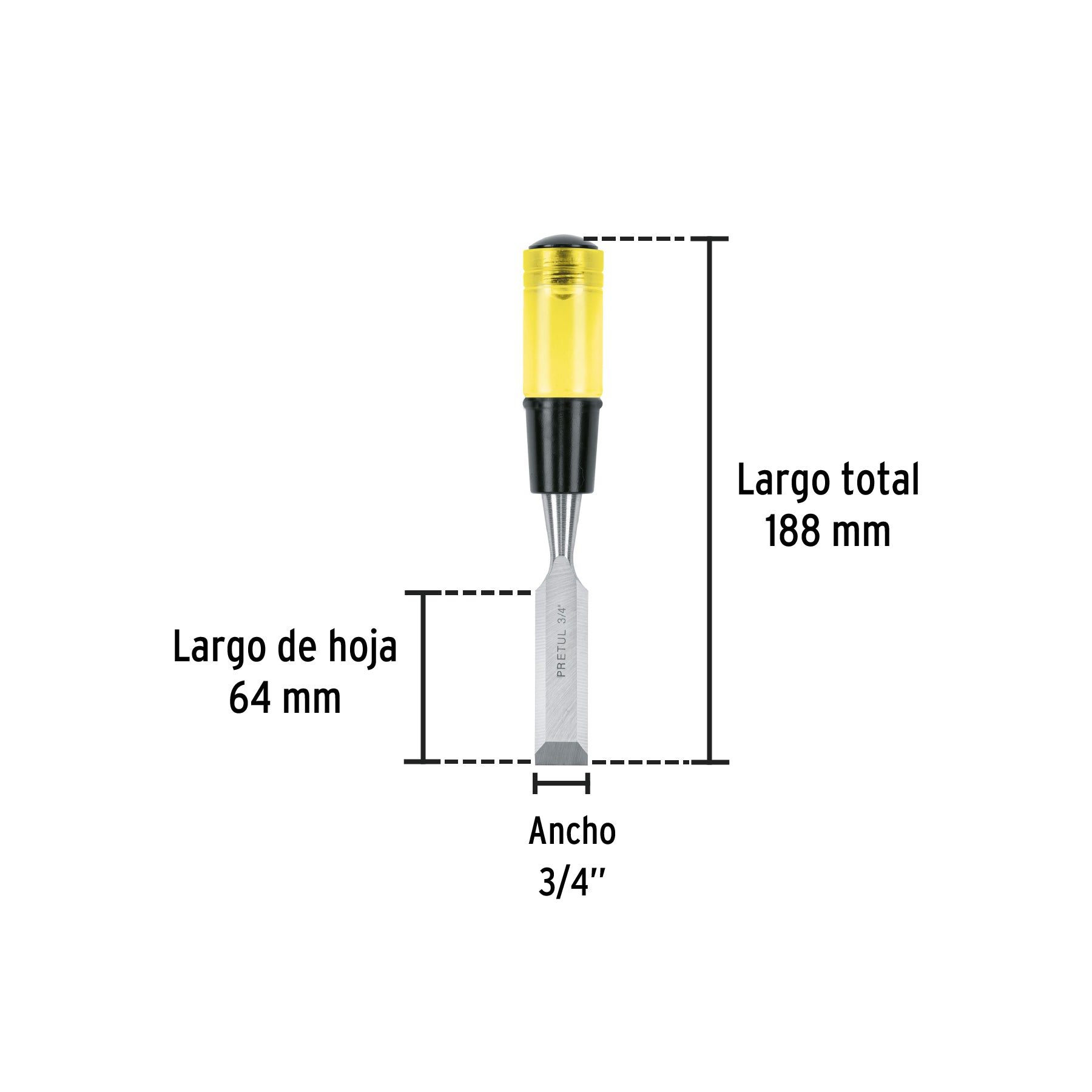 Formón 3/4", PRETUL
