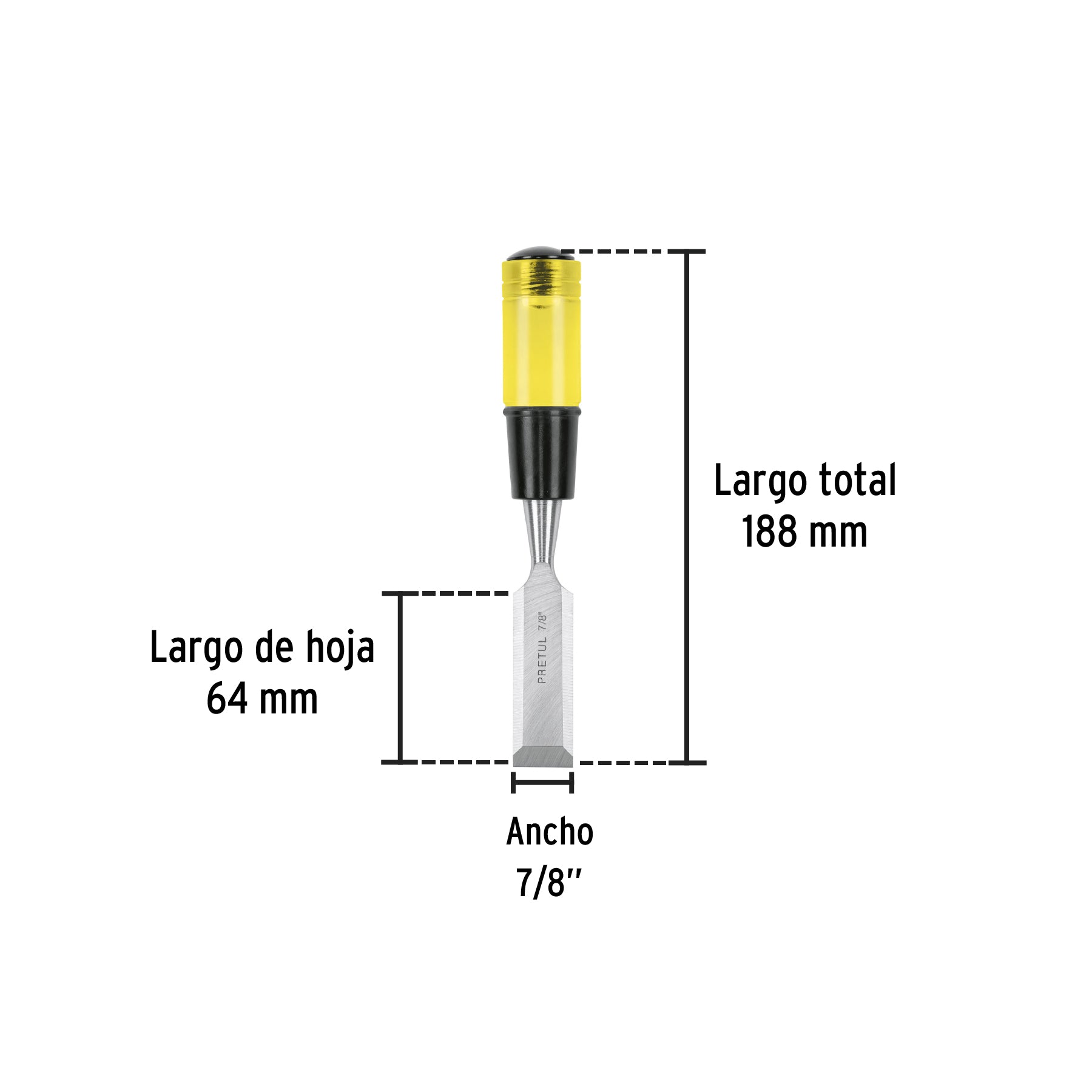 Formón 7/8", PRETUL