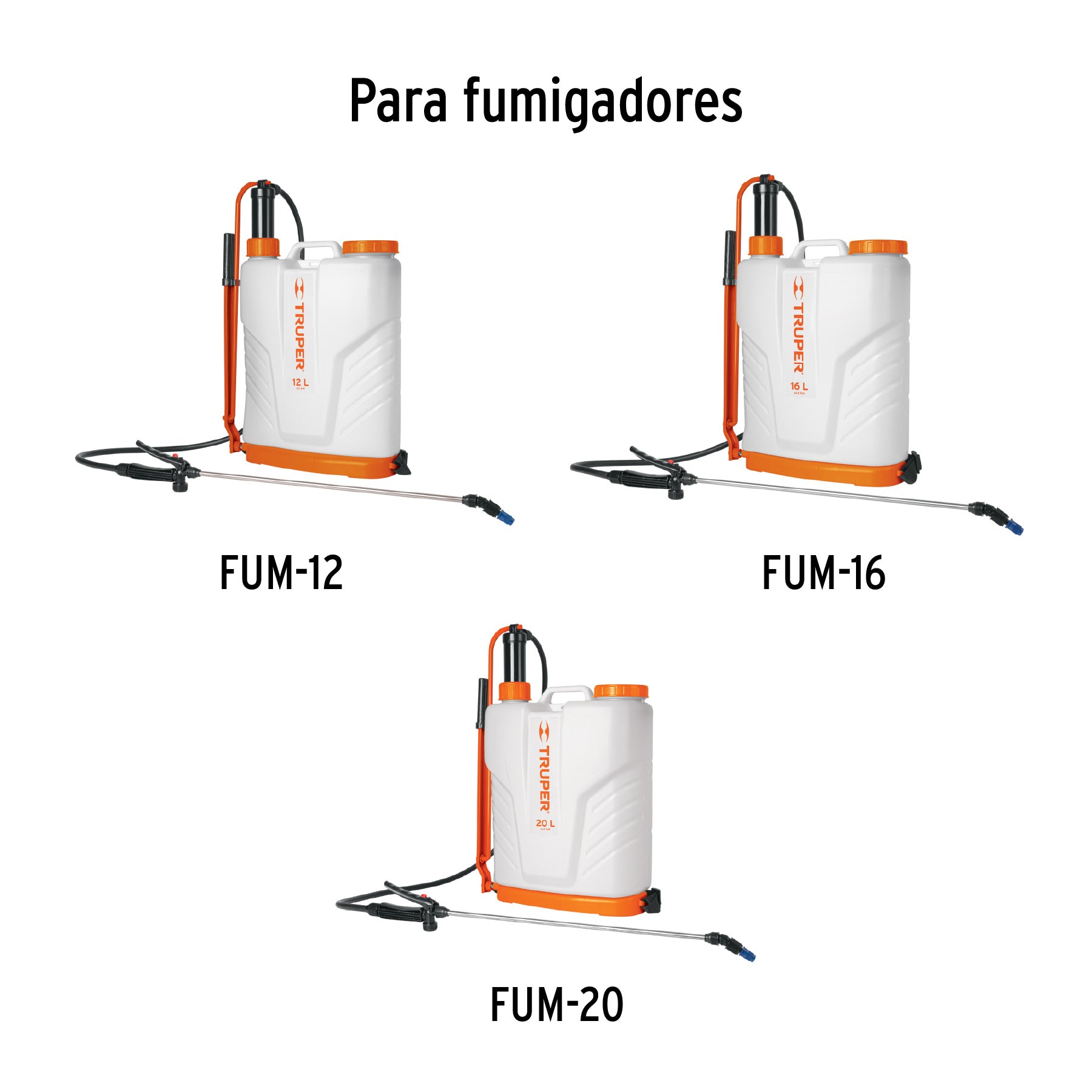Lanza para fumigadores FUM-12, 16 y 20, TRUPER
