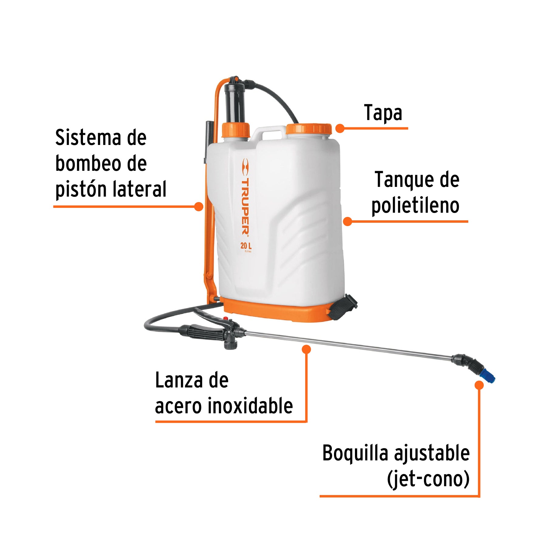 Fumigador de 20 L manual de mochila, TRUPER