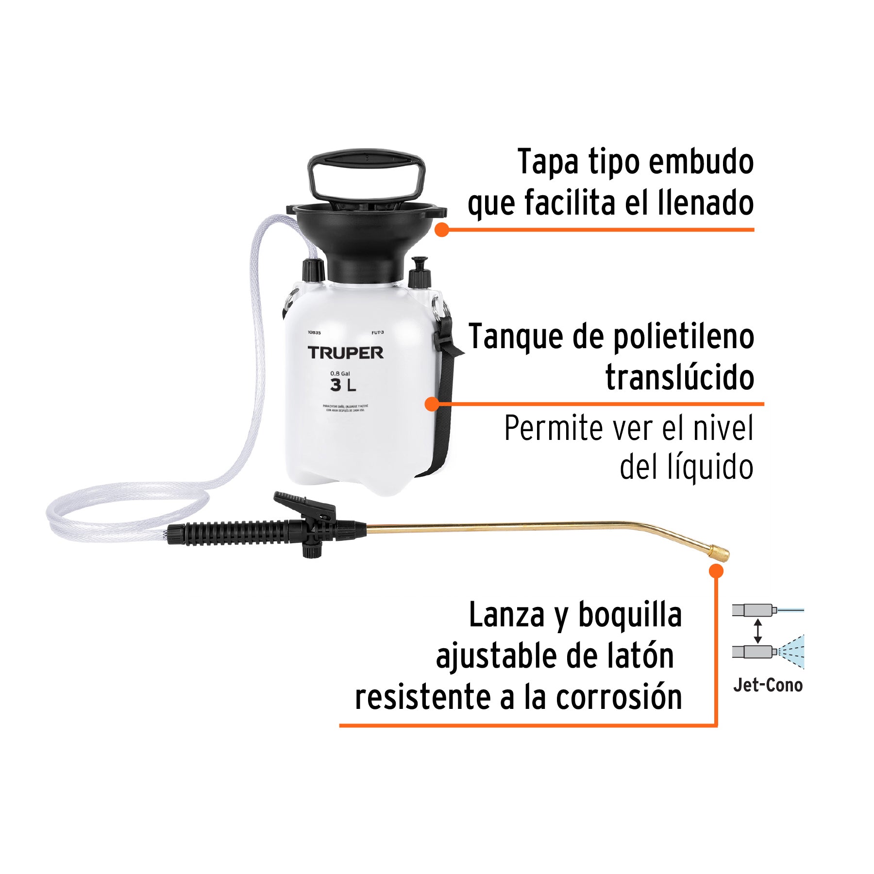 Fumigador jardinero 3 L (0.8 gal), TRUPER