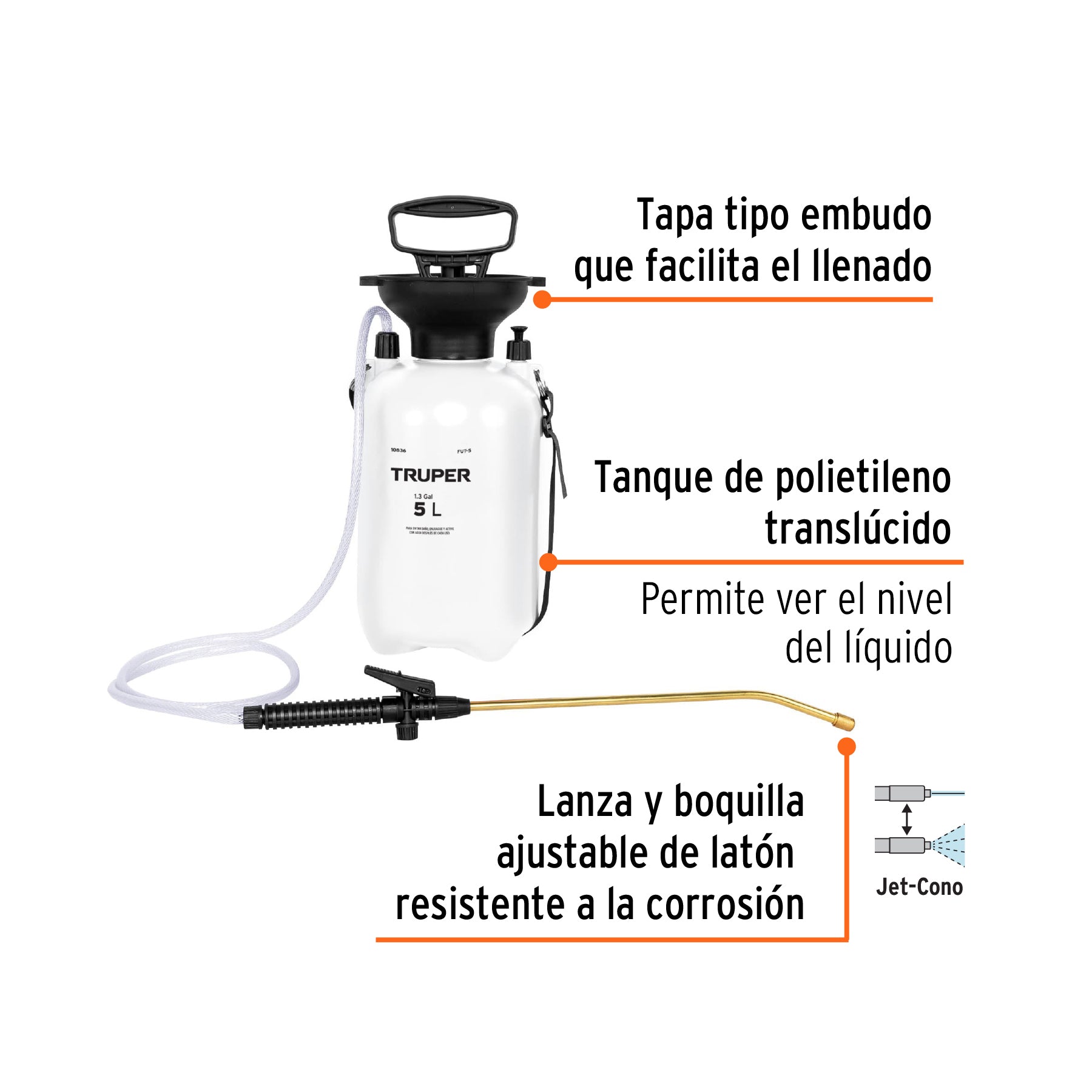 Fumigador jardinero 5 L (1.3 gal), TRUPER