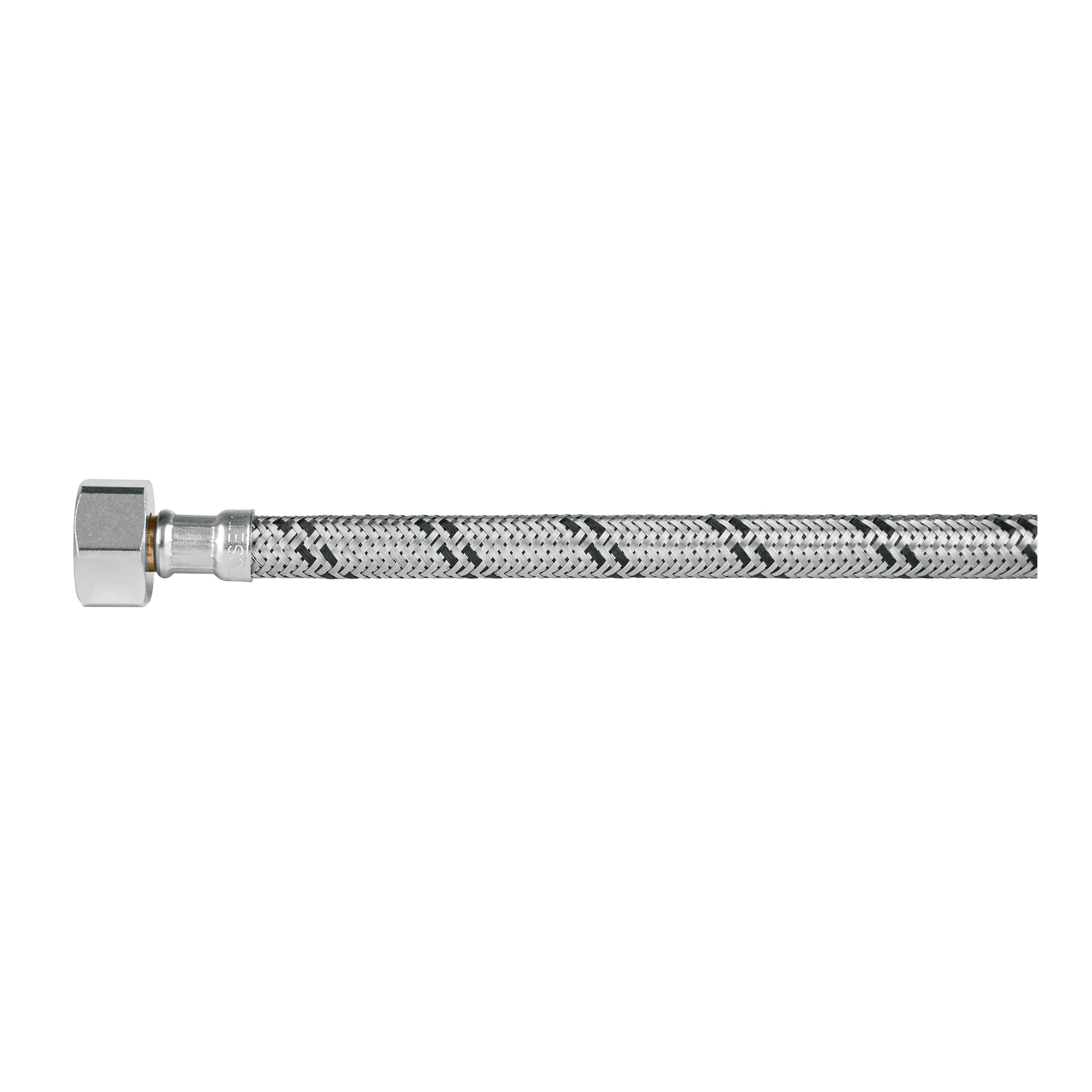 Manguera p/WC, acero inox, 1/2"x7/8", 35 cm, plástico/latón