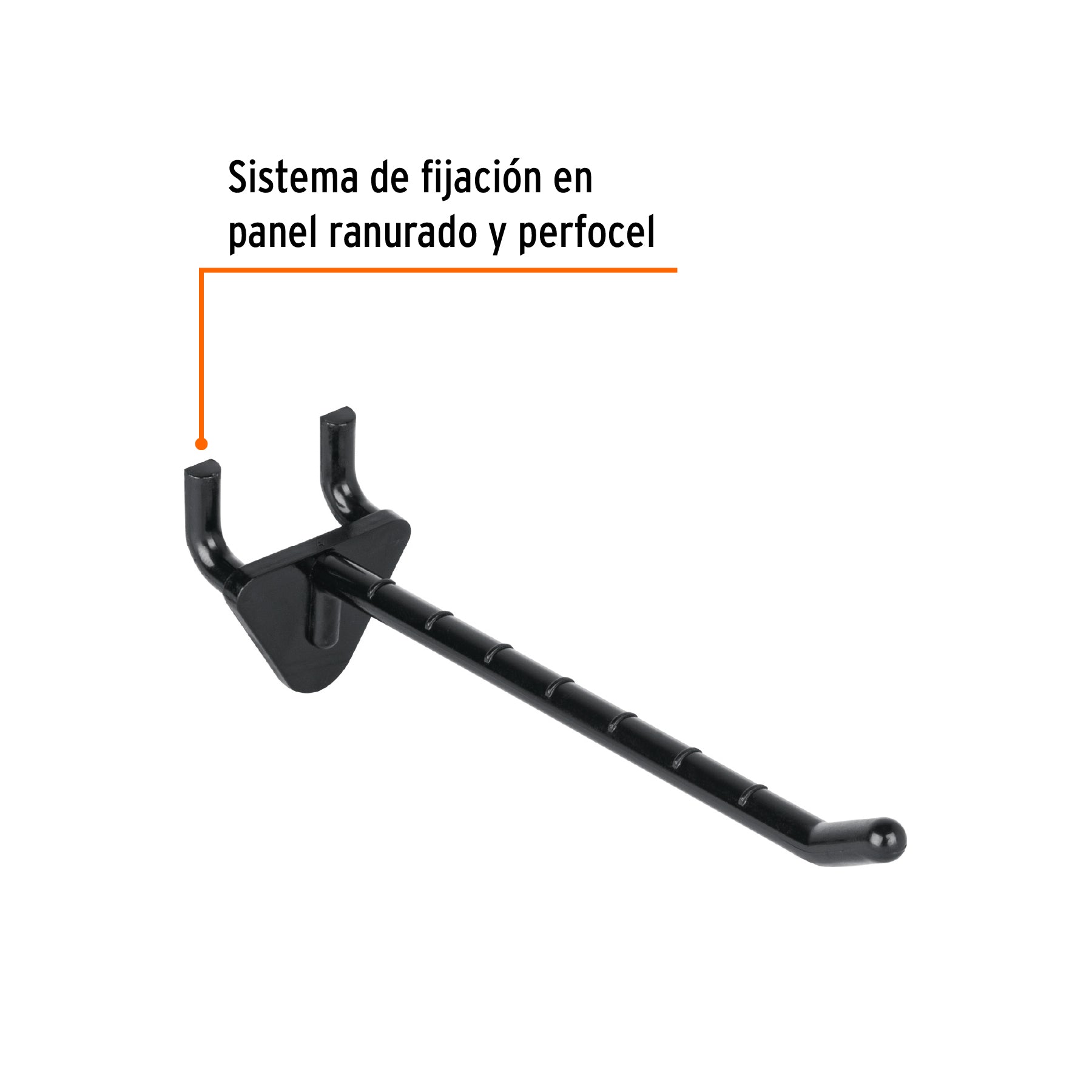 Gancho de plástico para perfocel y para ranurado, 4", TRUPER
