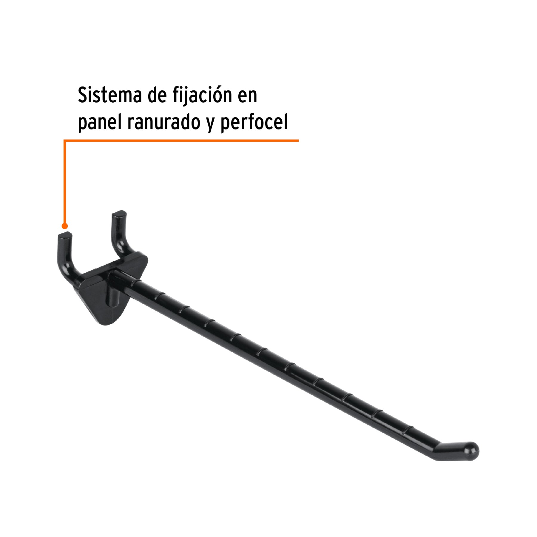 Gancho de plástico para perfocel y para ranurado, 6", TRUPER