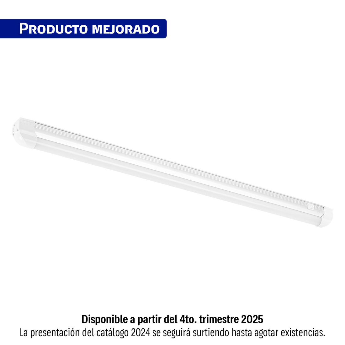 Luminario lineal LED 12W, 6500K, ultradelgado, para gabinete