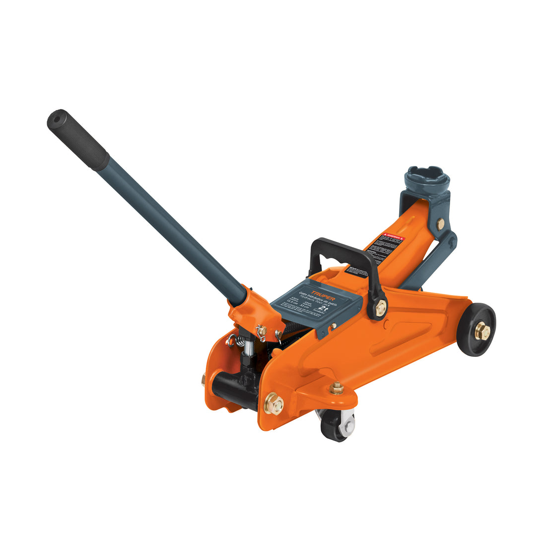 Gato hidráulico de patín 2t, 30 movimientos, maletín, TRUPER