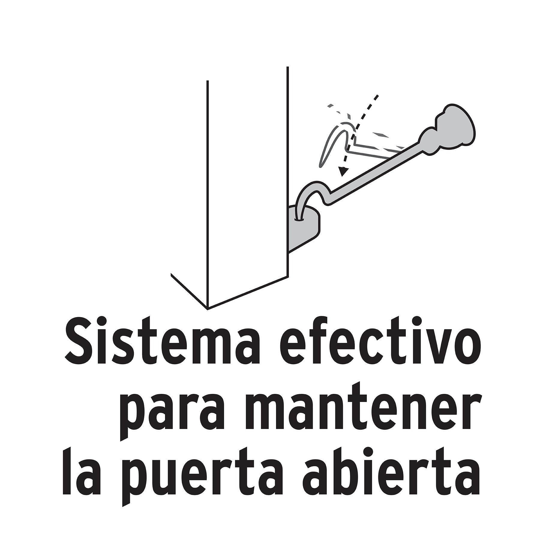 Gancho cromado para puerta, HERMEX