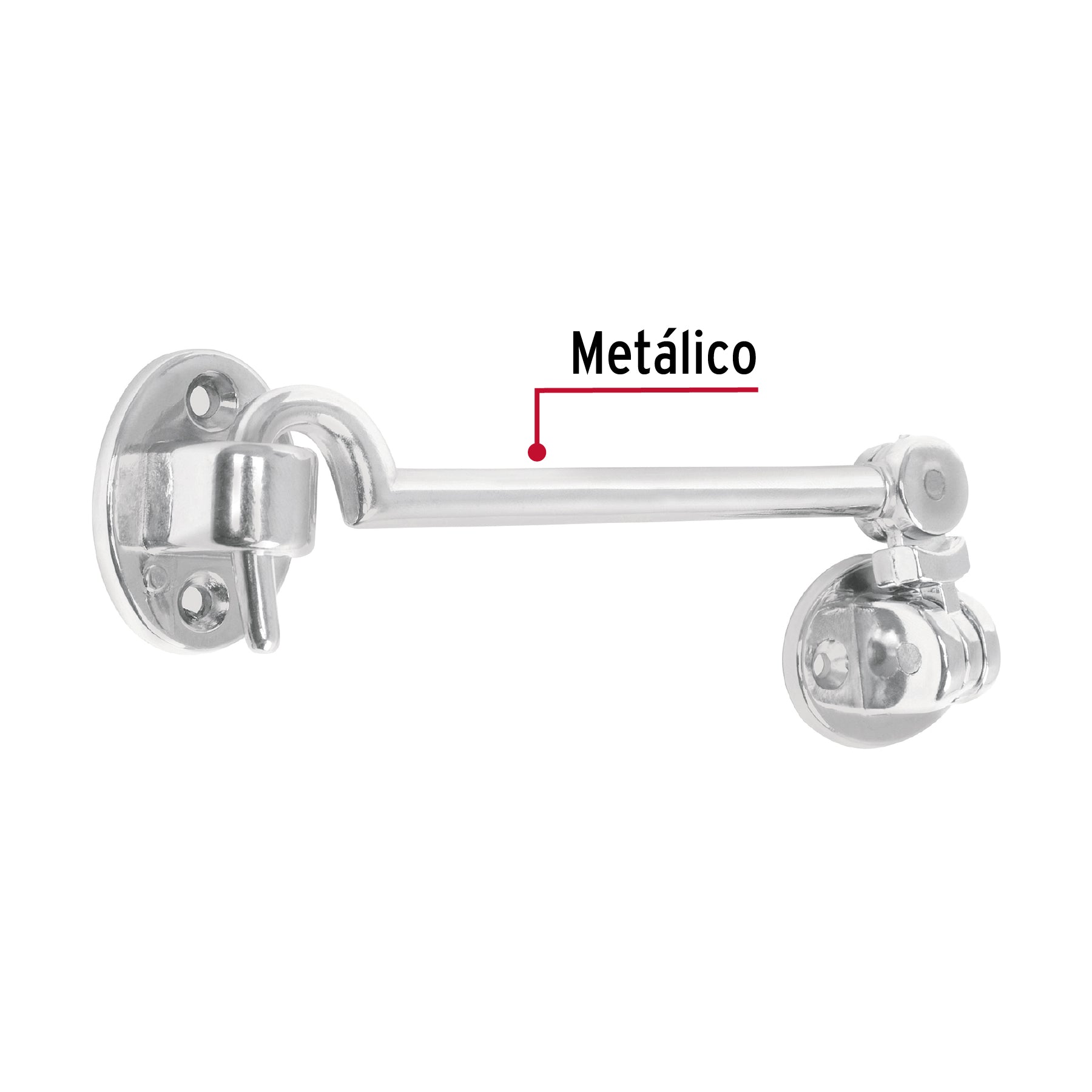 Gancho cromado para puerta, HERMEX