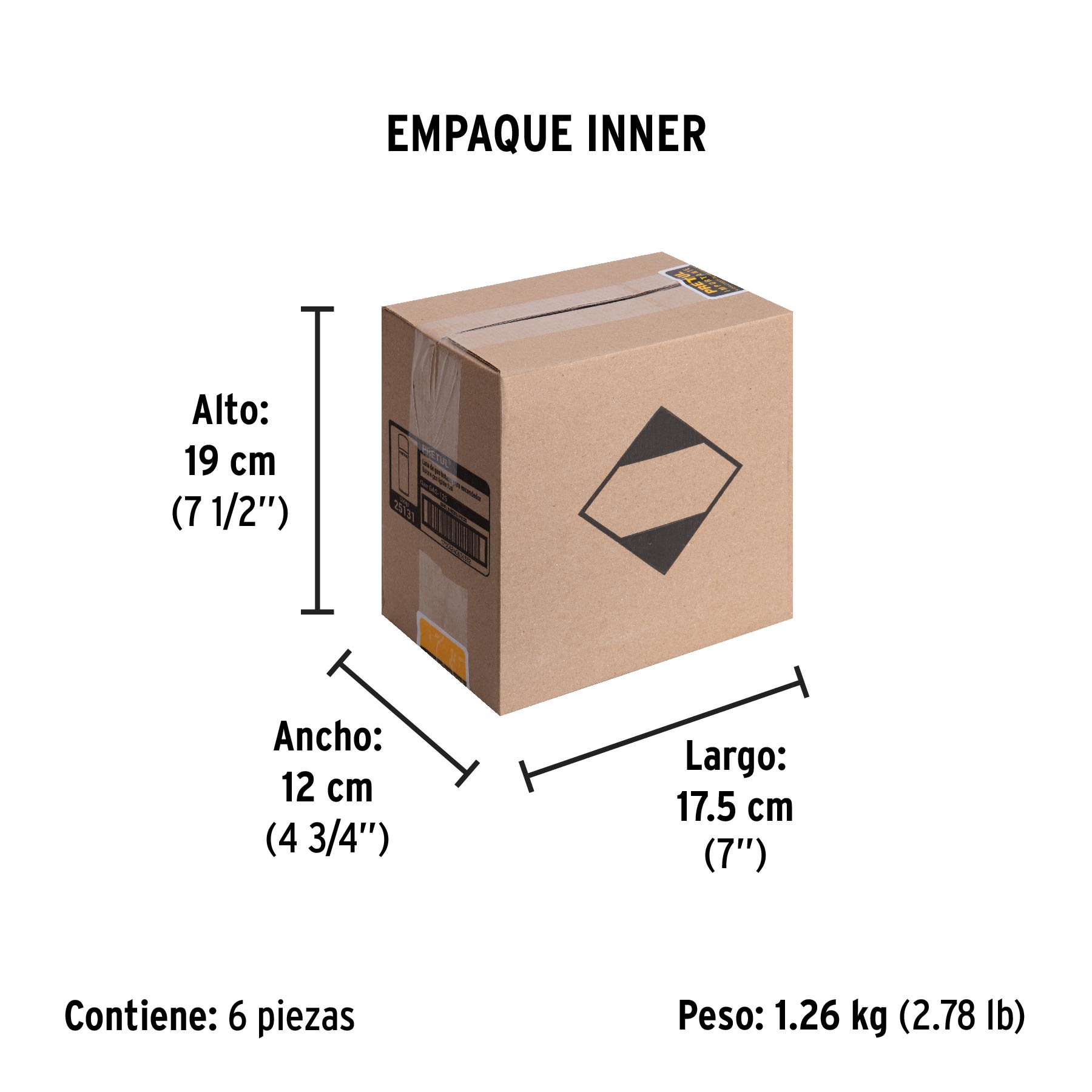 Lata de gas butano para encendedor, 125 g, PRETUL - Empaque