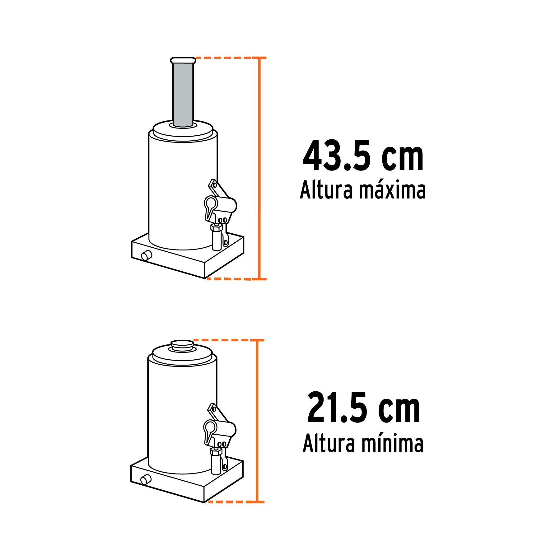 Gato hidráulico de botella de 6 Ton, TRUPER
