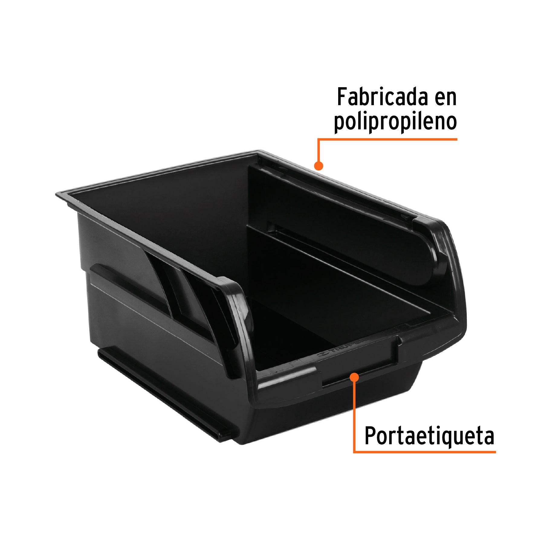 Gaveta apilable 3.5 de plástico, 29 x 19 x 13 cm, TRUPER