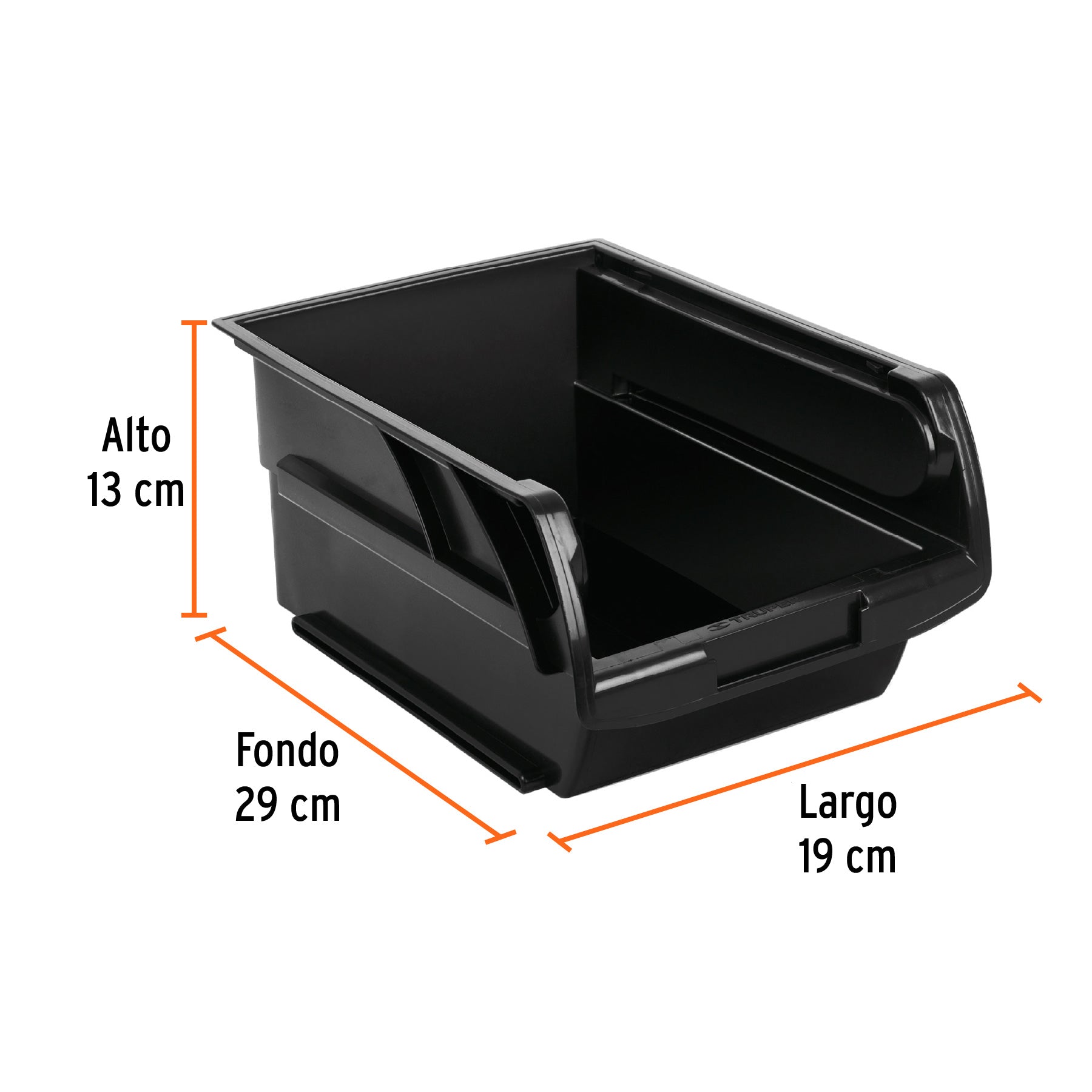Gaveta apilable 3.5 de plástico, 29 x 19 x 13 cm, TRUPER