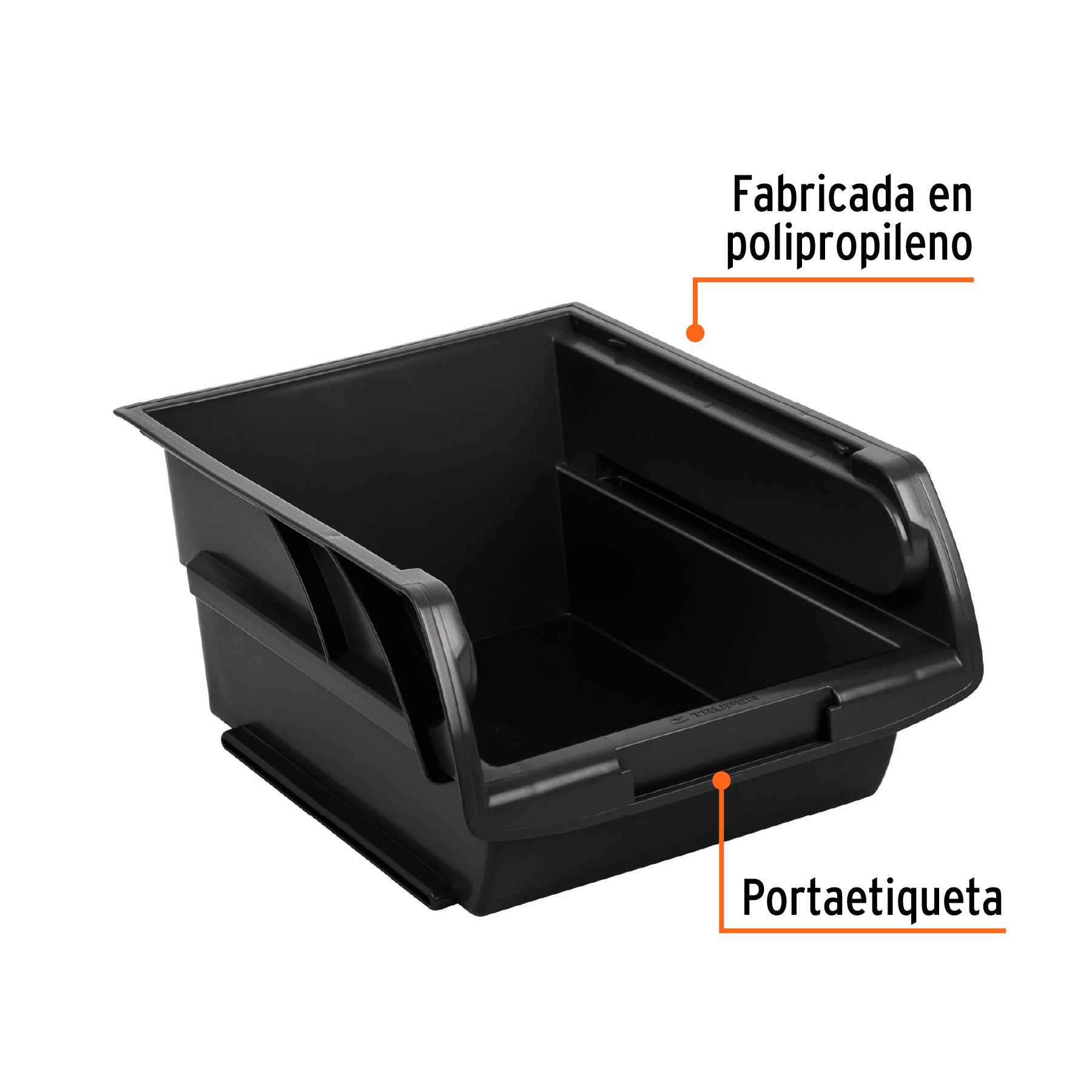 Gaveta apilable 3 de plástico, 25 x 17 x 11 cm, TRUPER
