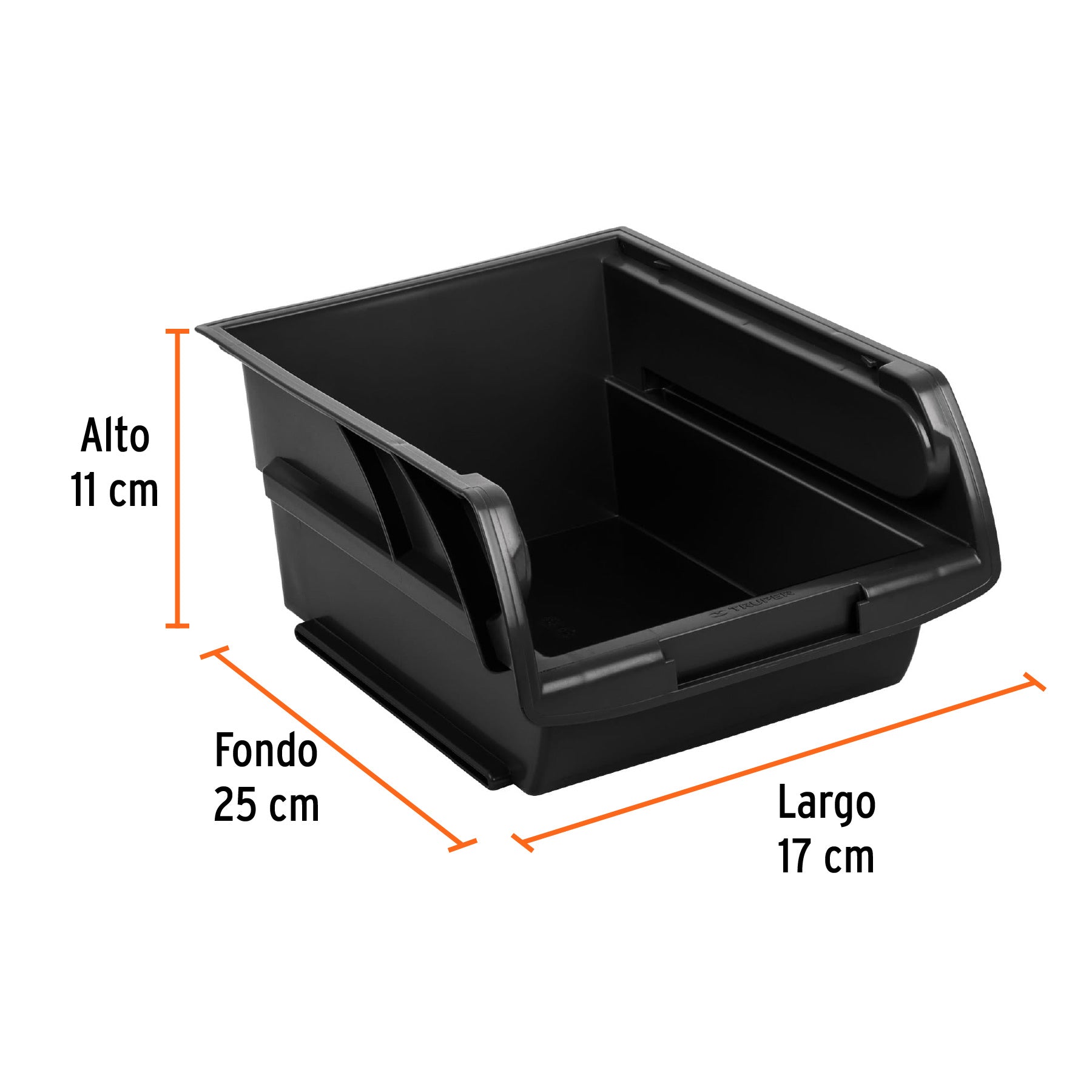 Gaveta apilable 3 de plástico, 25 x 17 x 11 cm, TRUPER
