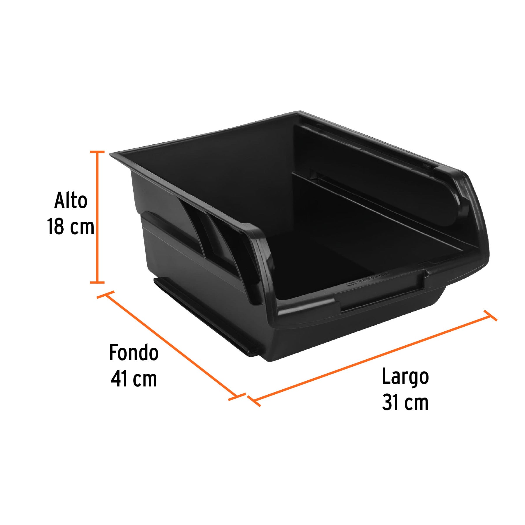 Gaveta apilable 5 de plástico, 41x31x18 cm, TRUPER