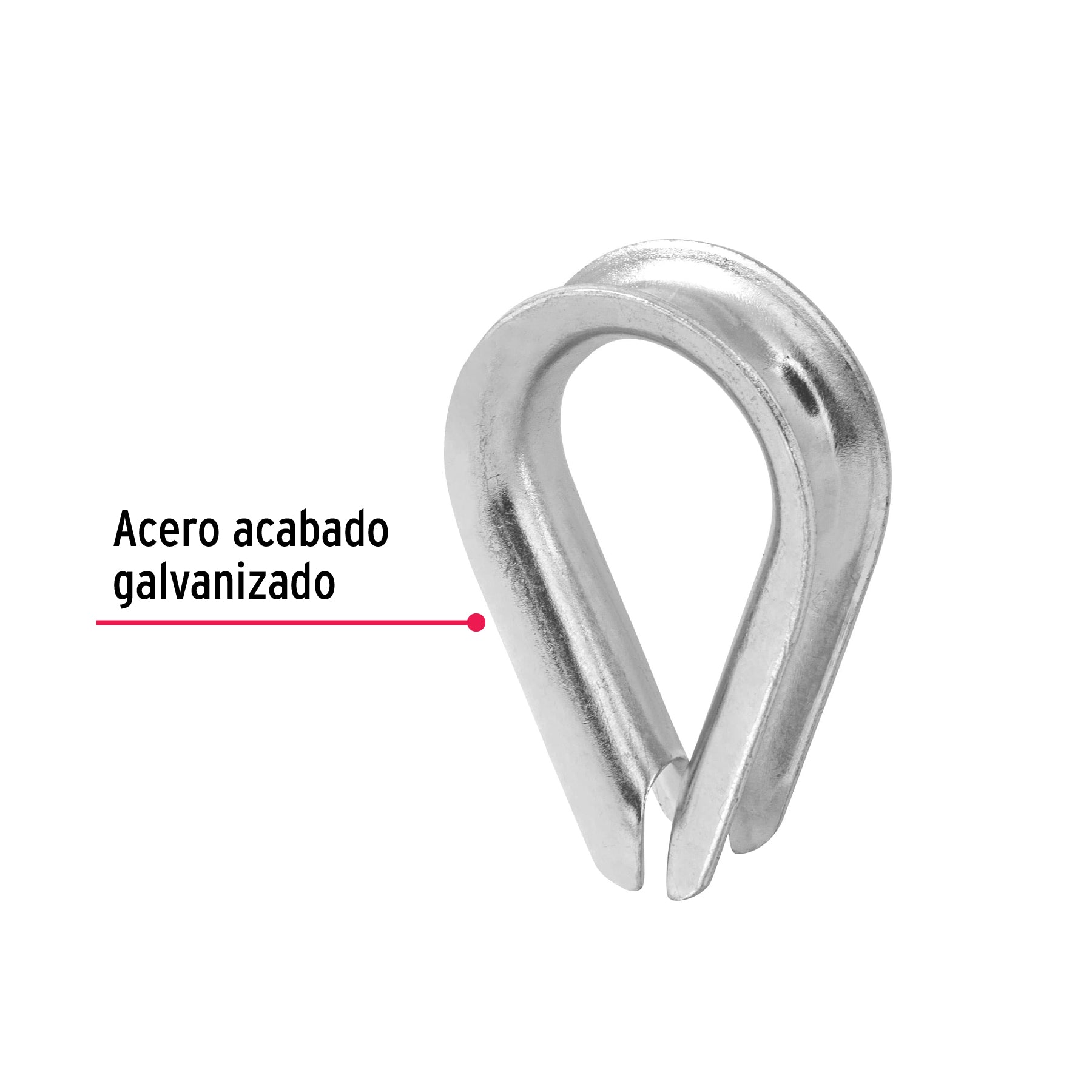 Bolsa con 5 guardacabos para cable de acero de 1/2", FIERO