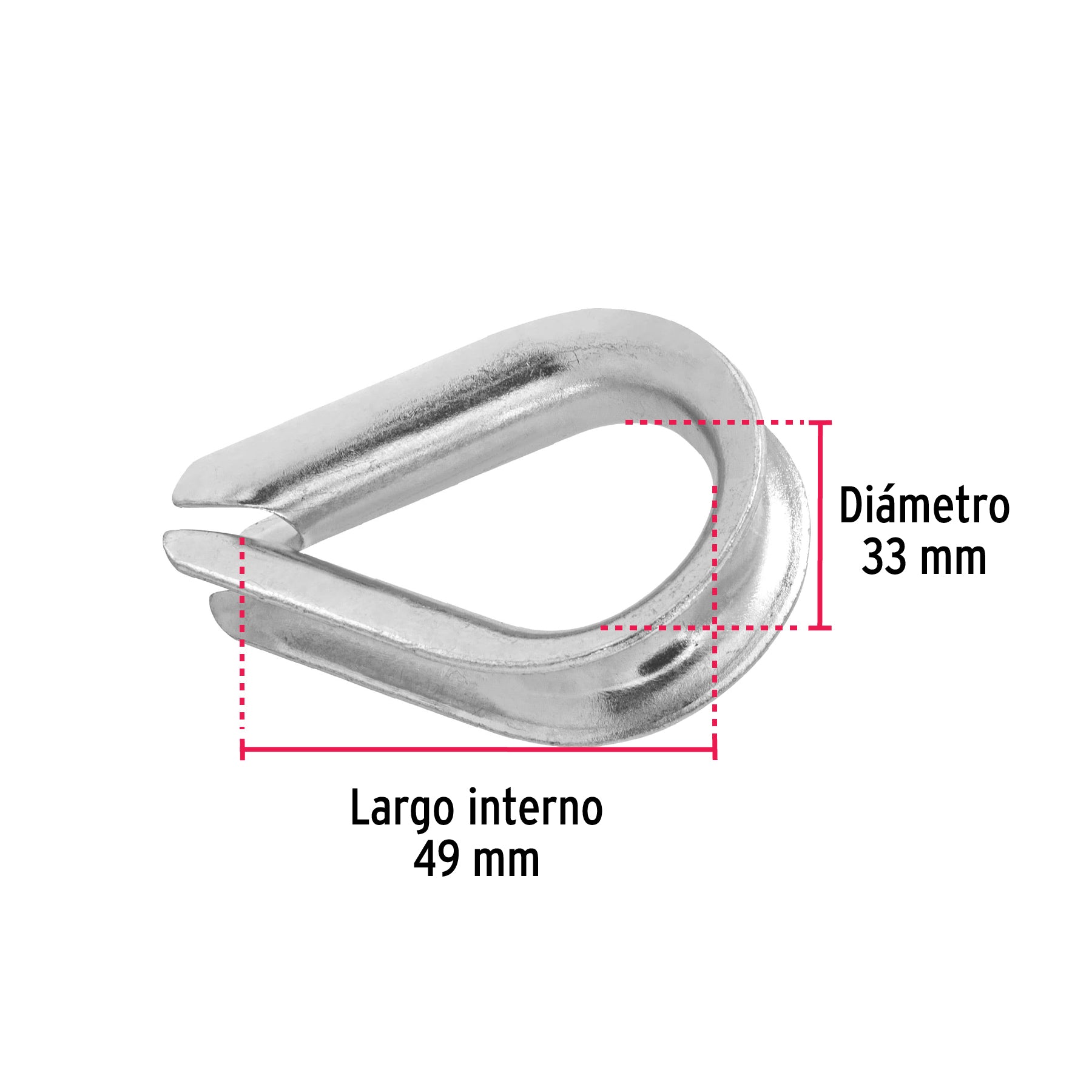 Bolsa con 5 guardacabos para cable de acero de 1/2", FIERO