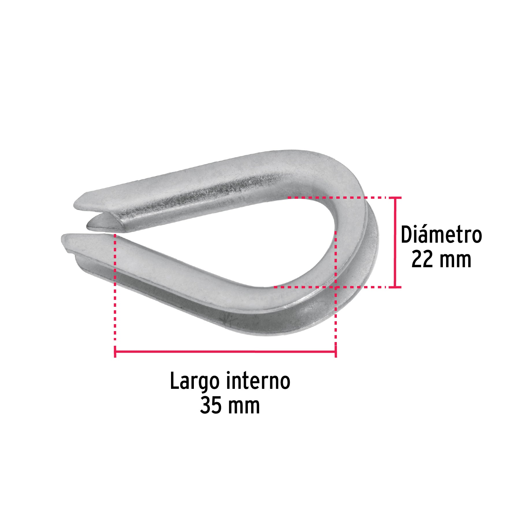 Bolsa con 10 guardacabos para cable de acero de 1/8", FIERO