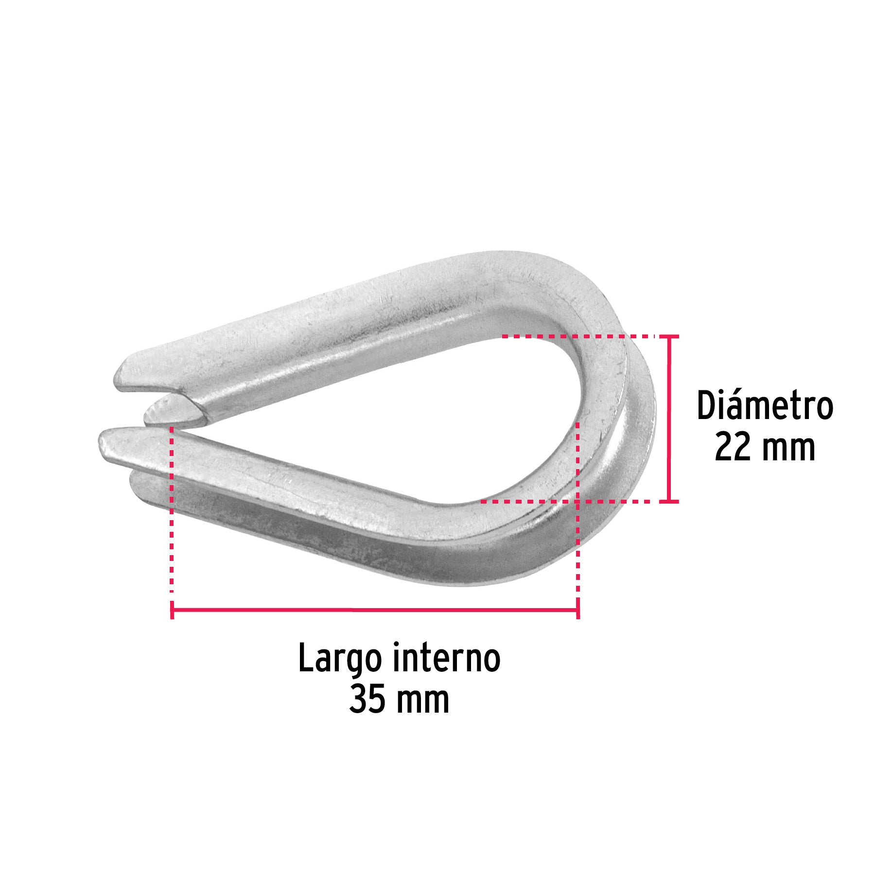Bolsa con 10 guardacabos para cable de acero de 3/16", FIERO