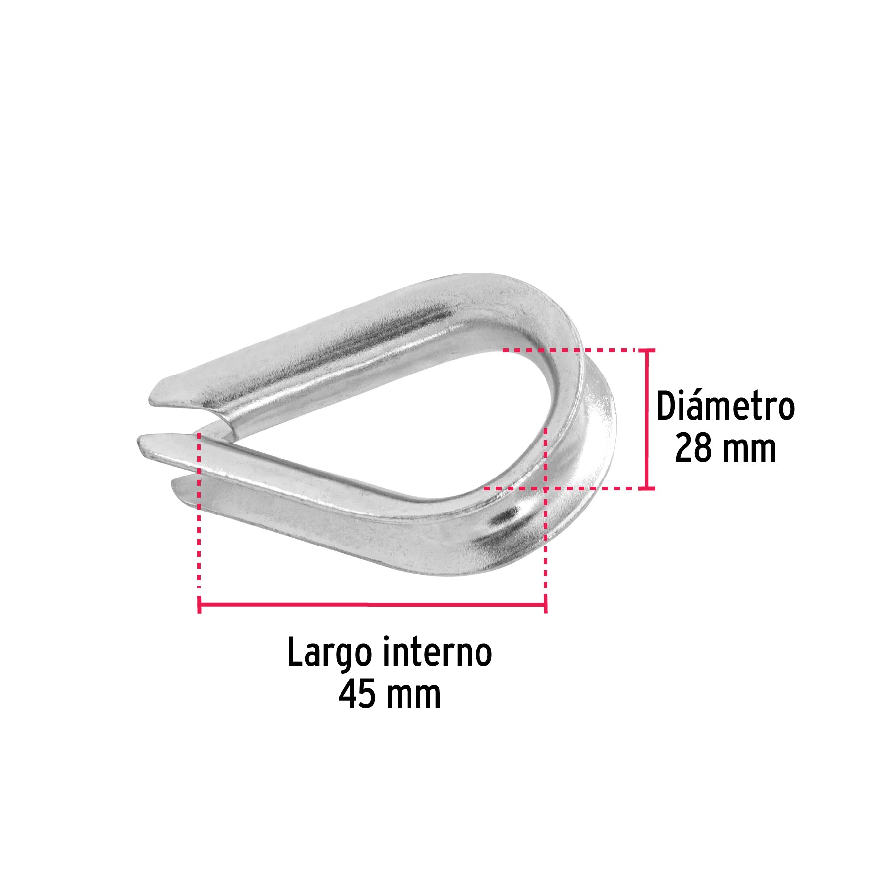 Bolsa con 5 guardacabos para cable de acero de 3/8", FIERO