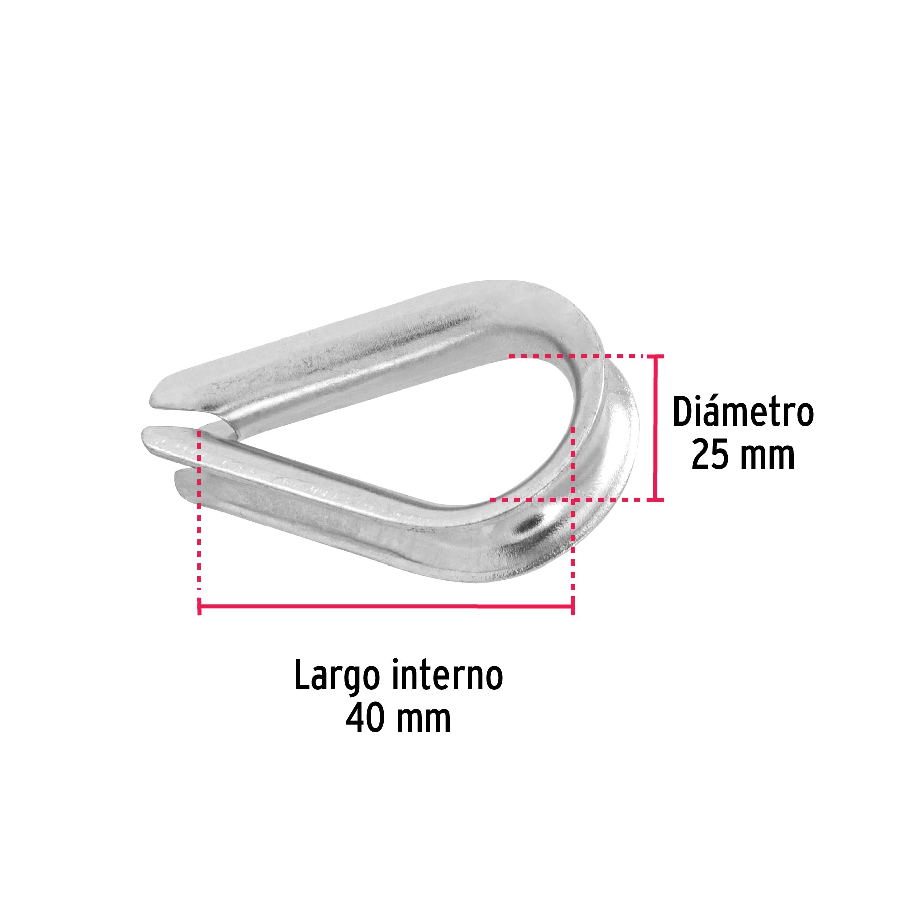 Bolsa con 5 guardacabos para cable de acero de 5/16", FIERO