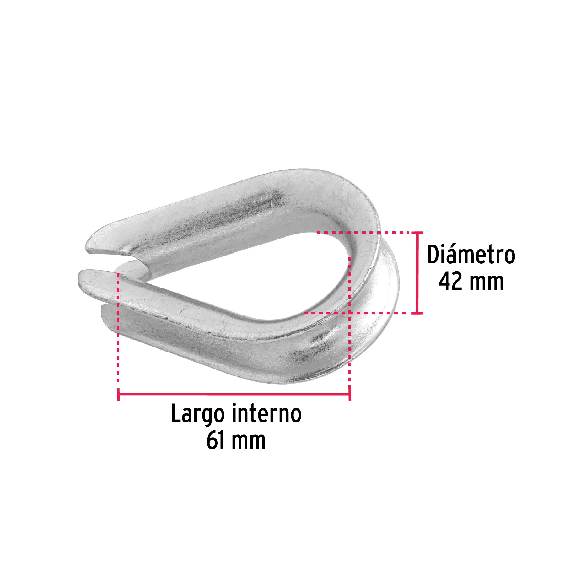 Bolsa con 5 guardacabos para cable de acero de 5/8", FIERO