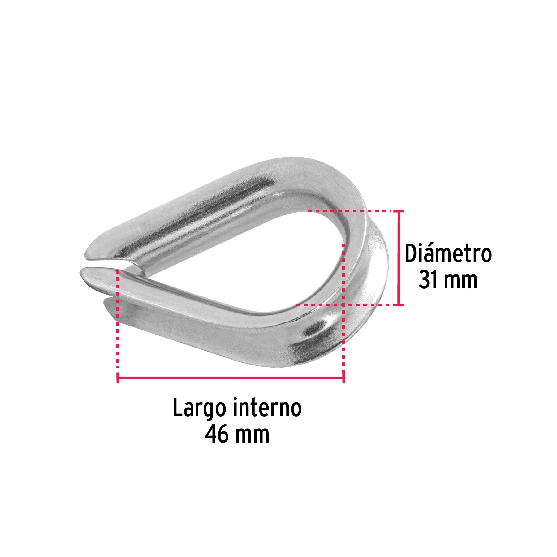 Bolsa con 5 guardacabos para cable de acero de 7/16", FIERO