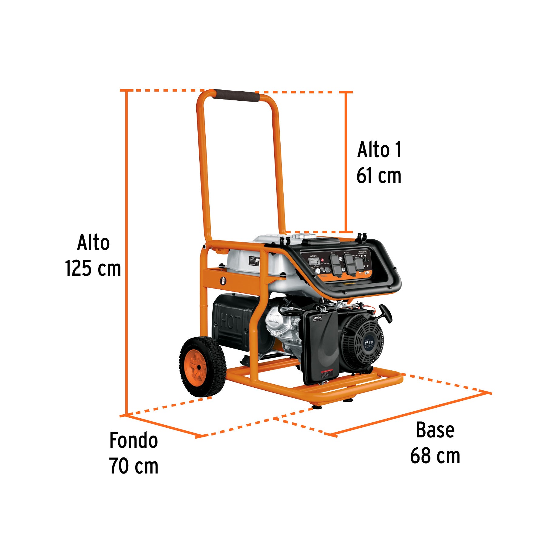 Generador portátil 8 kW motor a gasolina, TRUPER