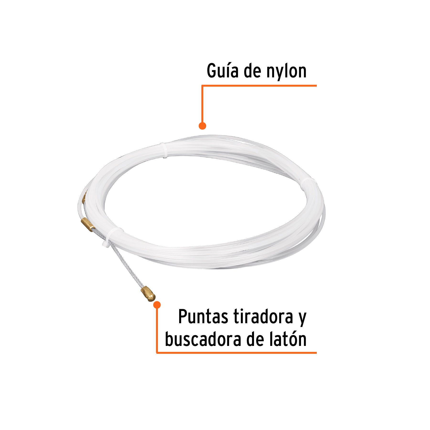 Guía de nylon de 10 m para cable, TRUPER