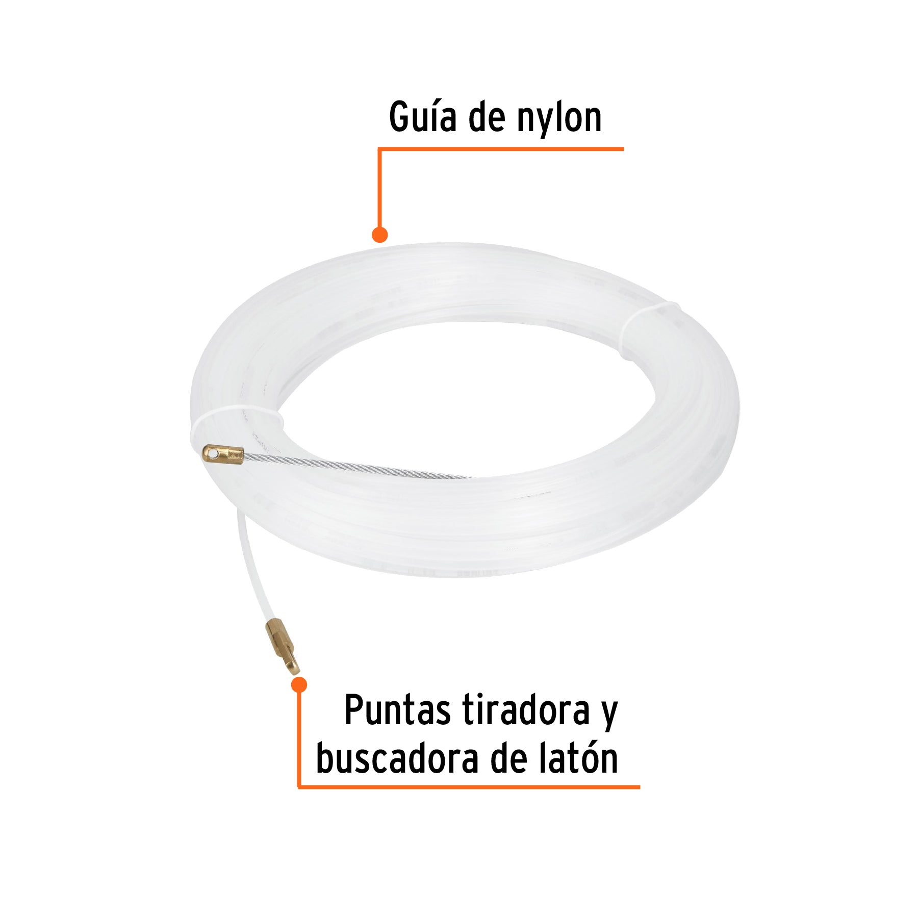 Guía de nylon de 30 m para cable, TRUPER