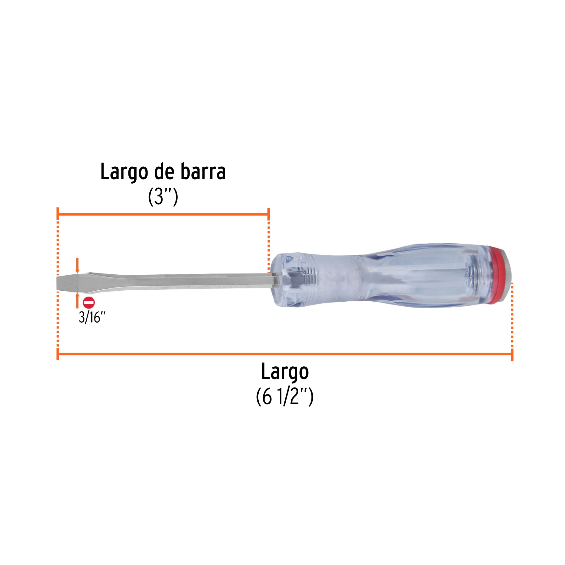 Desarmador plano de golpe 3/16" x 3", TRUPER EXPERT