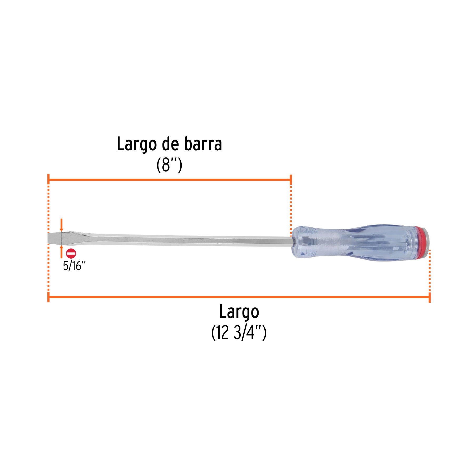 Desarmador plano de golpe 5/16" x 8", TRUPER EXPERT