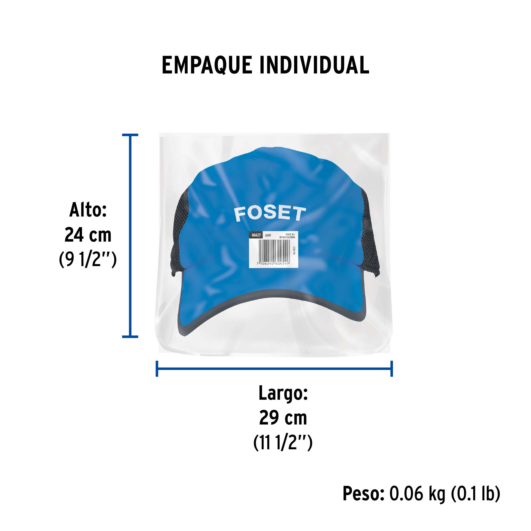 Gorra unitalla, FOSET - Empaque