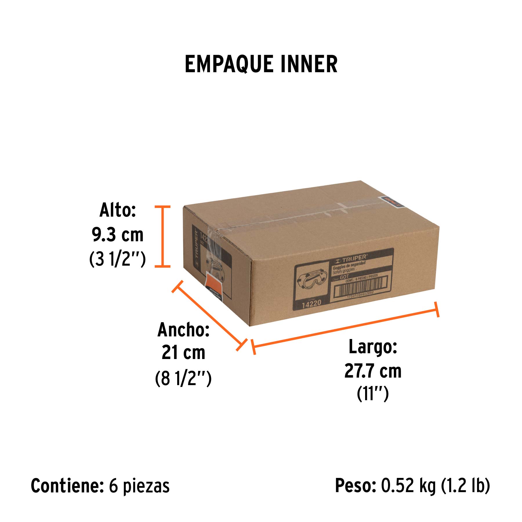Goggles de seguridad con válvulas de ventilación indirecta - Empaque