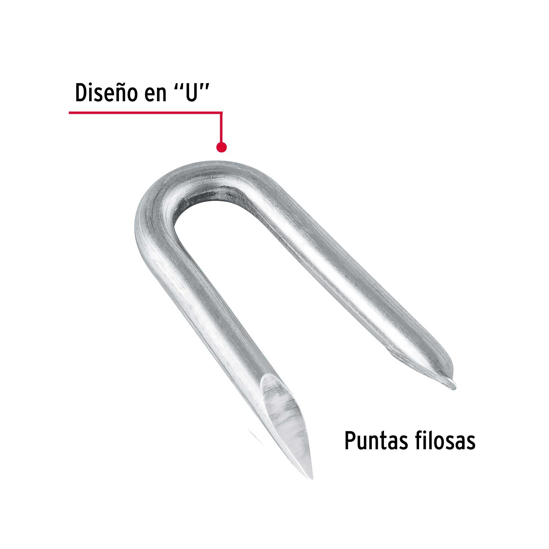 Caja con 10 kg grapas 1-1/2" galvanizadas p/alambre de púas