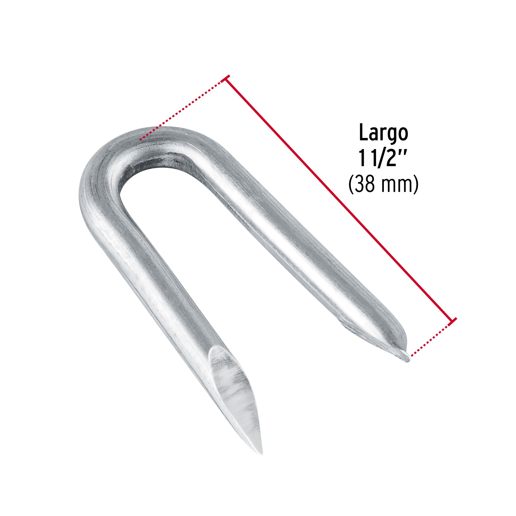 Caja con 10 kg grapas 1-1/2" galvanizadas p/alambre de púas