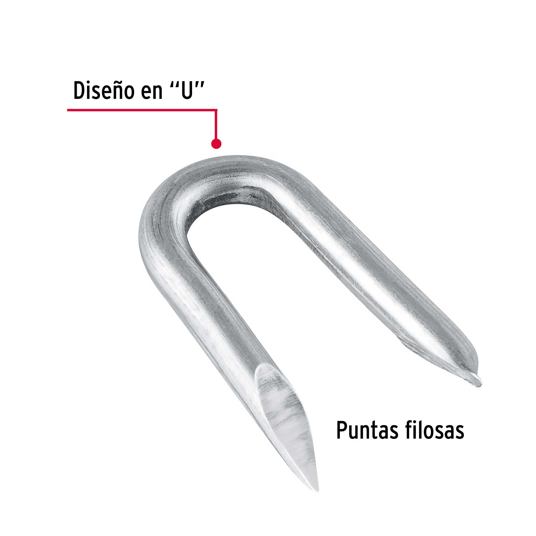 Caja con 10 kg grapas 1-1/4" galvanizadas p/alambre de púas
