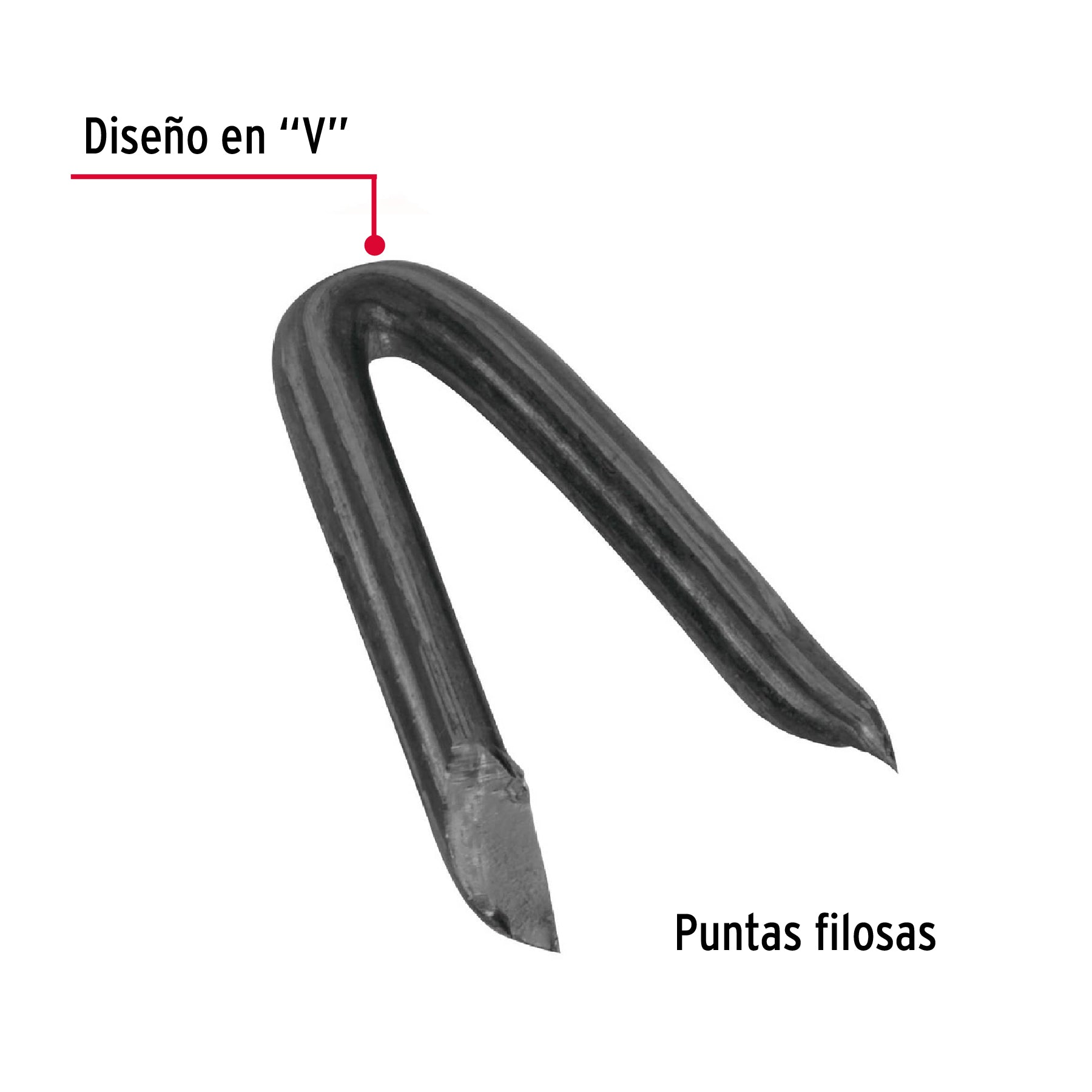 Caja con 10 kg de grapas 1-1/4" negras p/alambre de púas