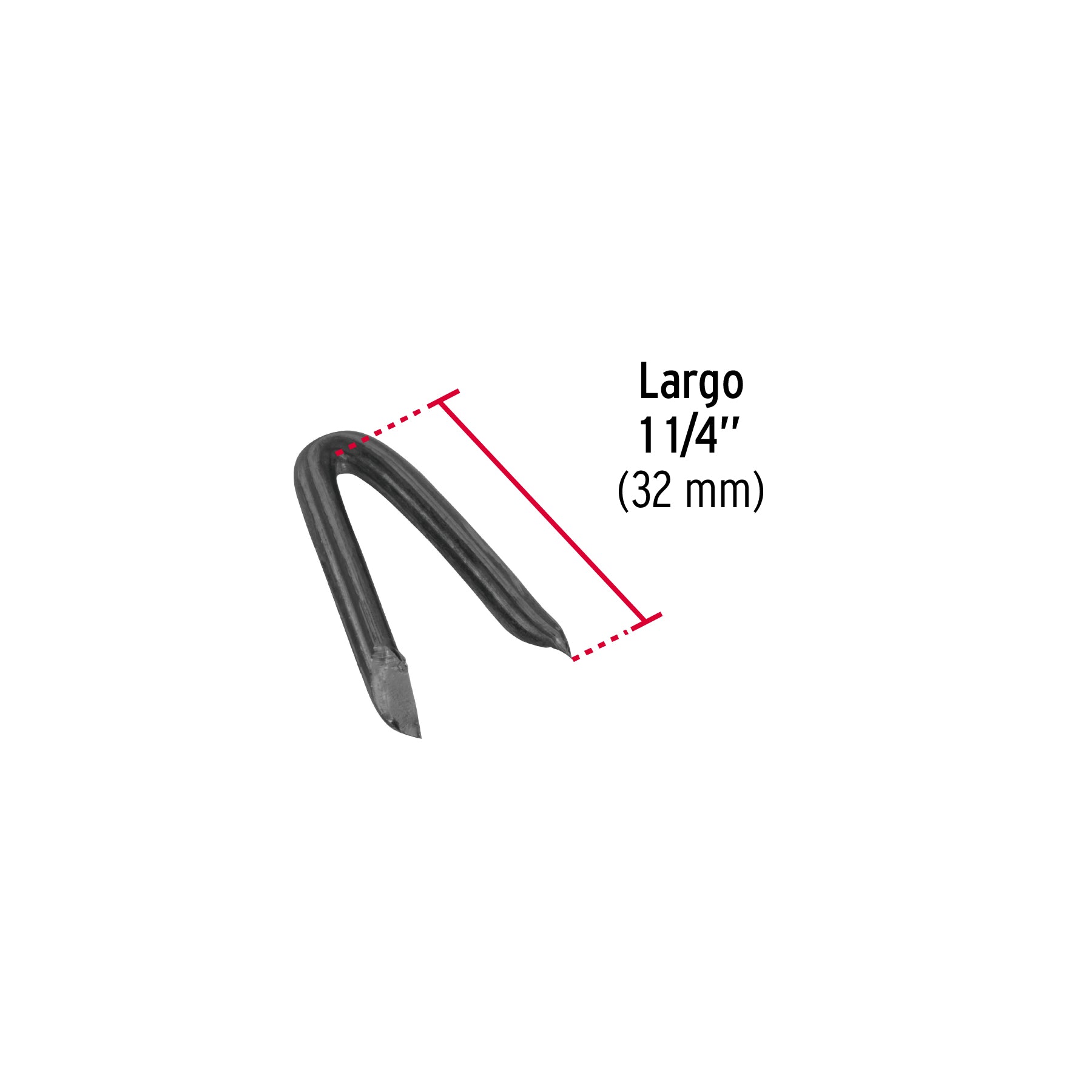 Caja con 10 kg de grapas 1-1/4" negras p/alambre de púas