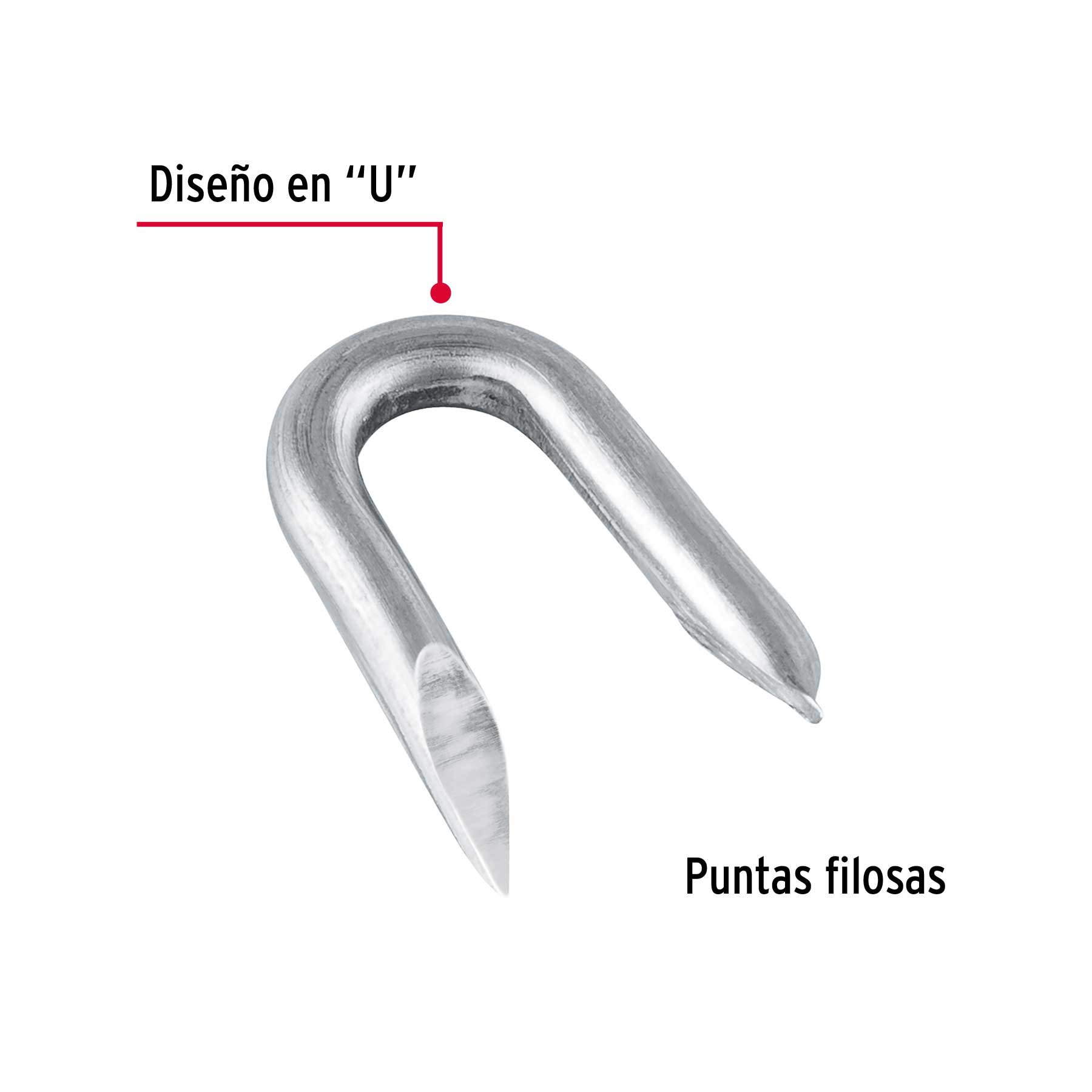 Caja con 10 kg de grapas 1" galvanizadas p/alambre de púas