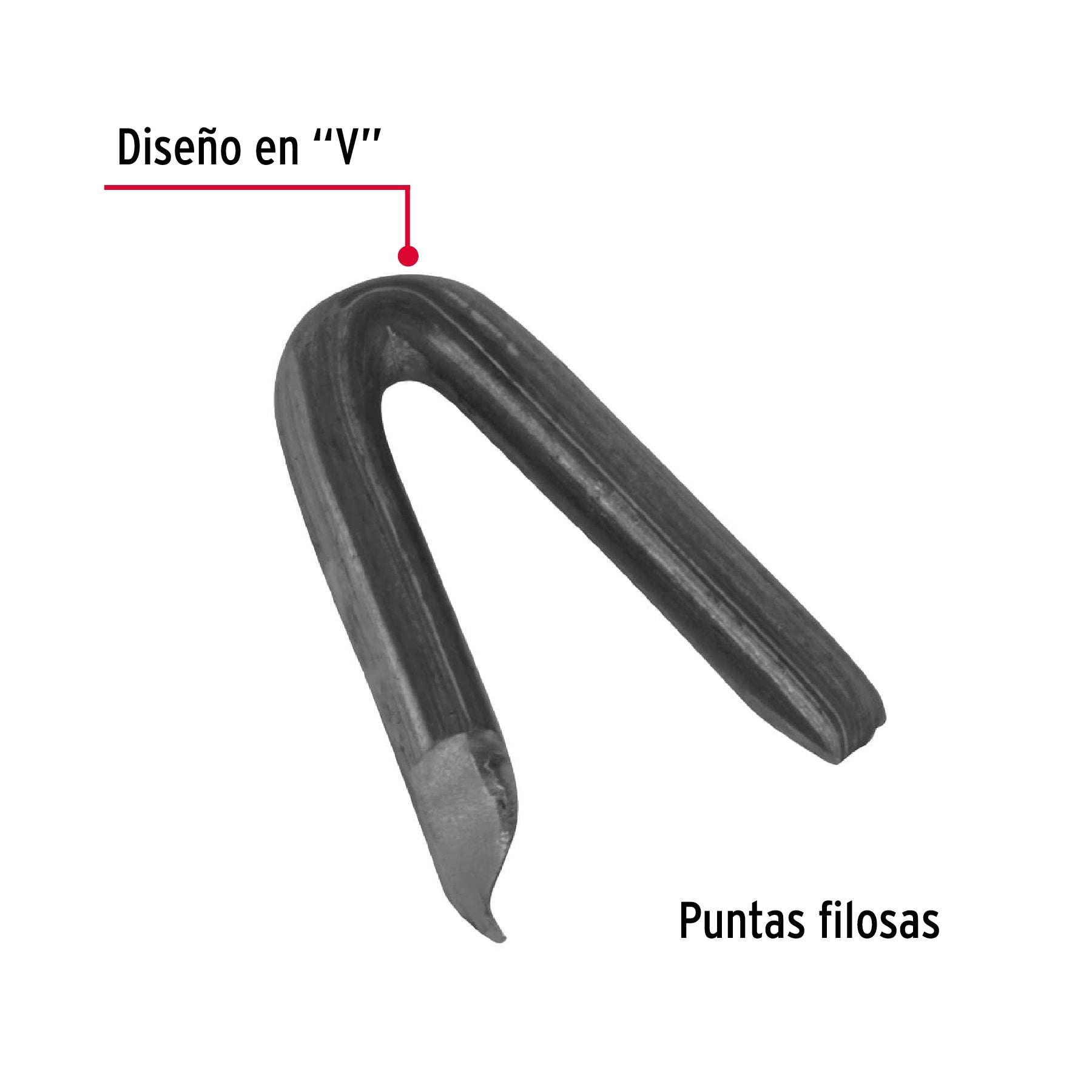 Caja con 10 kg de grapas 1" negras p/alambre de púas, FIERO
