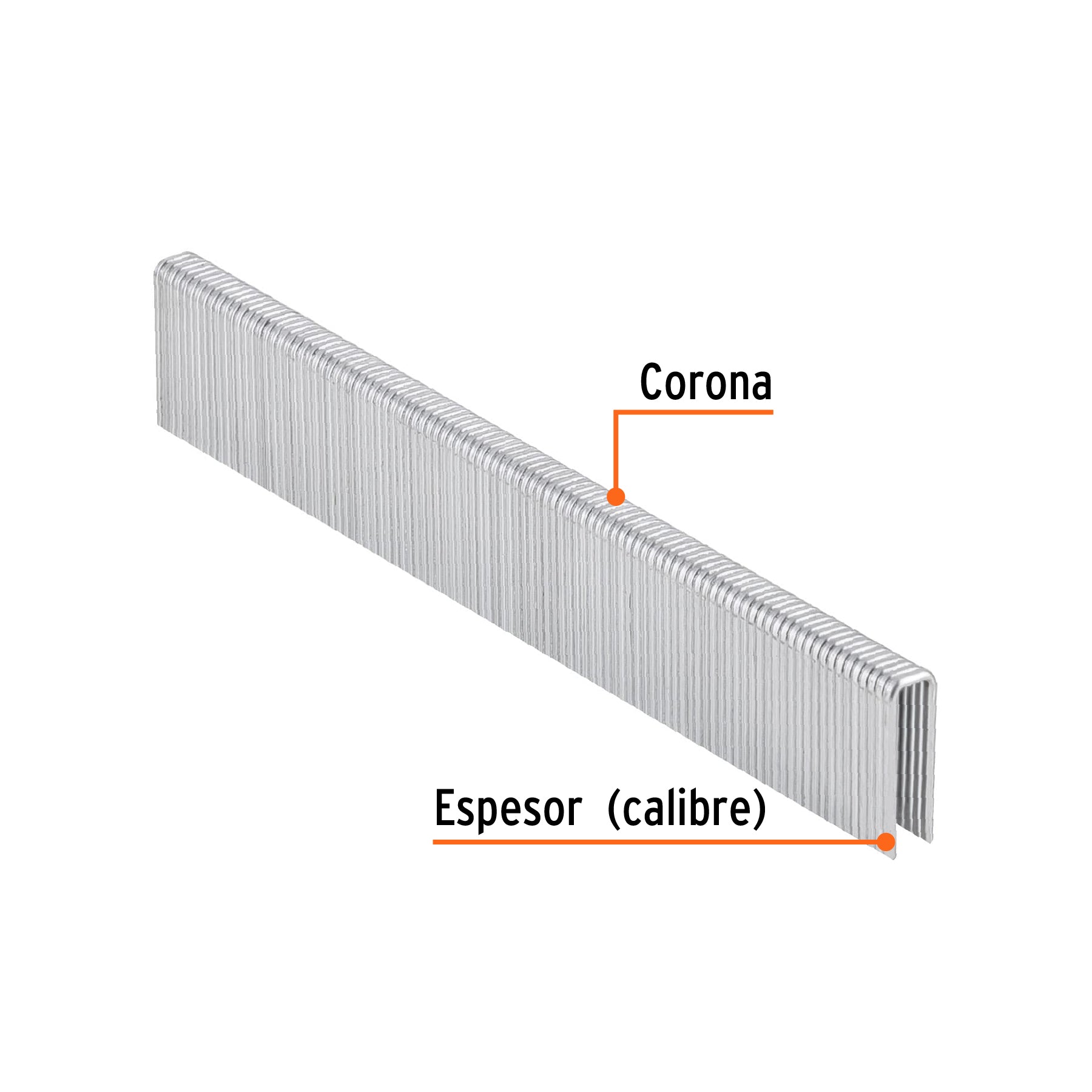 Caja con 5000 grapas corona 1/4" calibre 18, 19mm p/ENNE-120