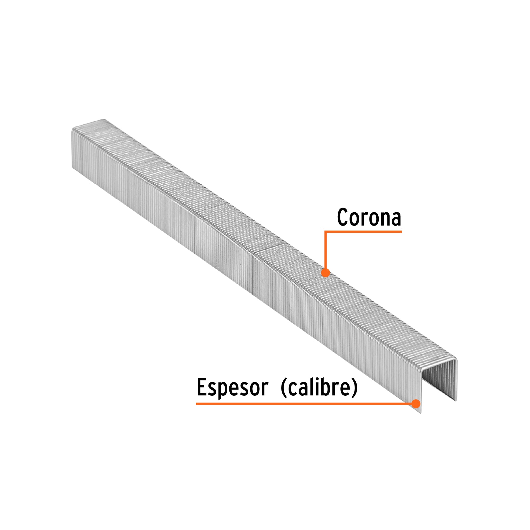 Caja con 5000 grapas corona 3/8" calibre 22, 10mm p/ENNE-70