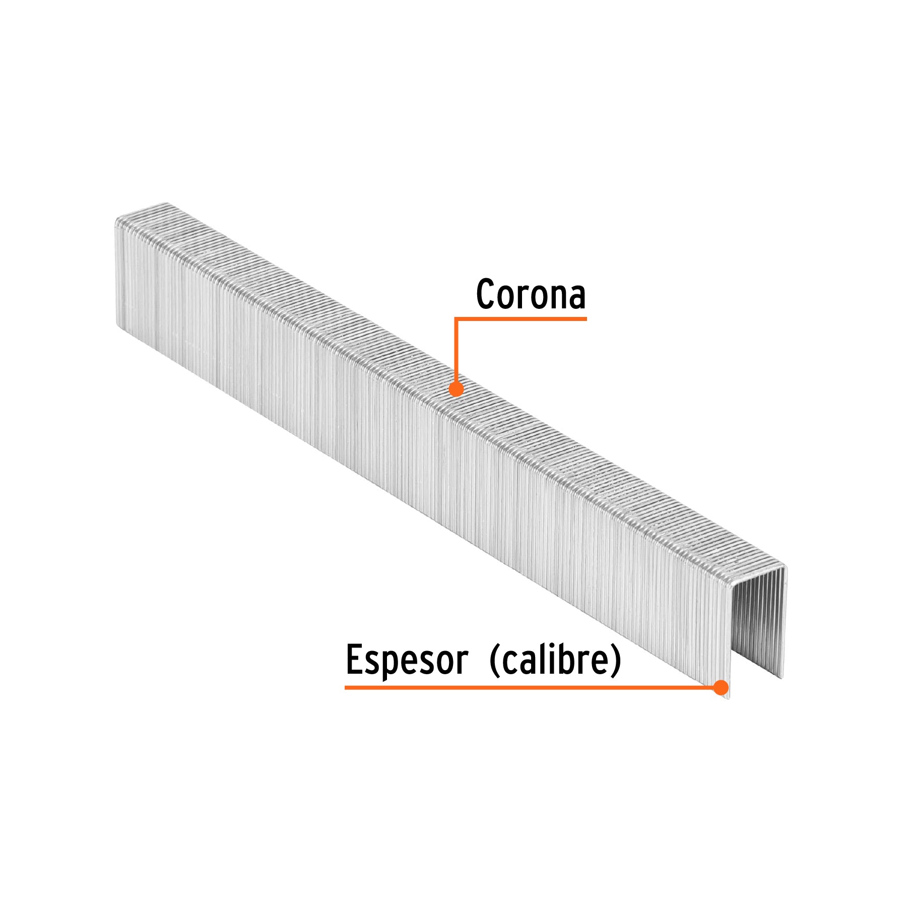 Caja con 5000 grapas corona 3/8" calibre 22, 16mm p/ENNE-70